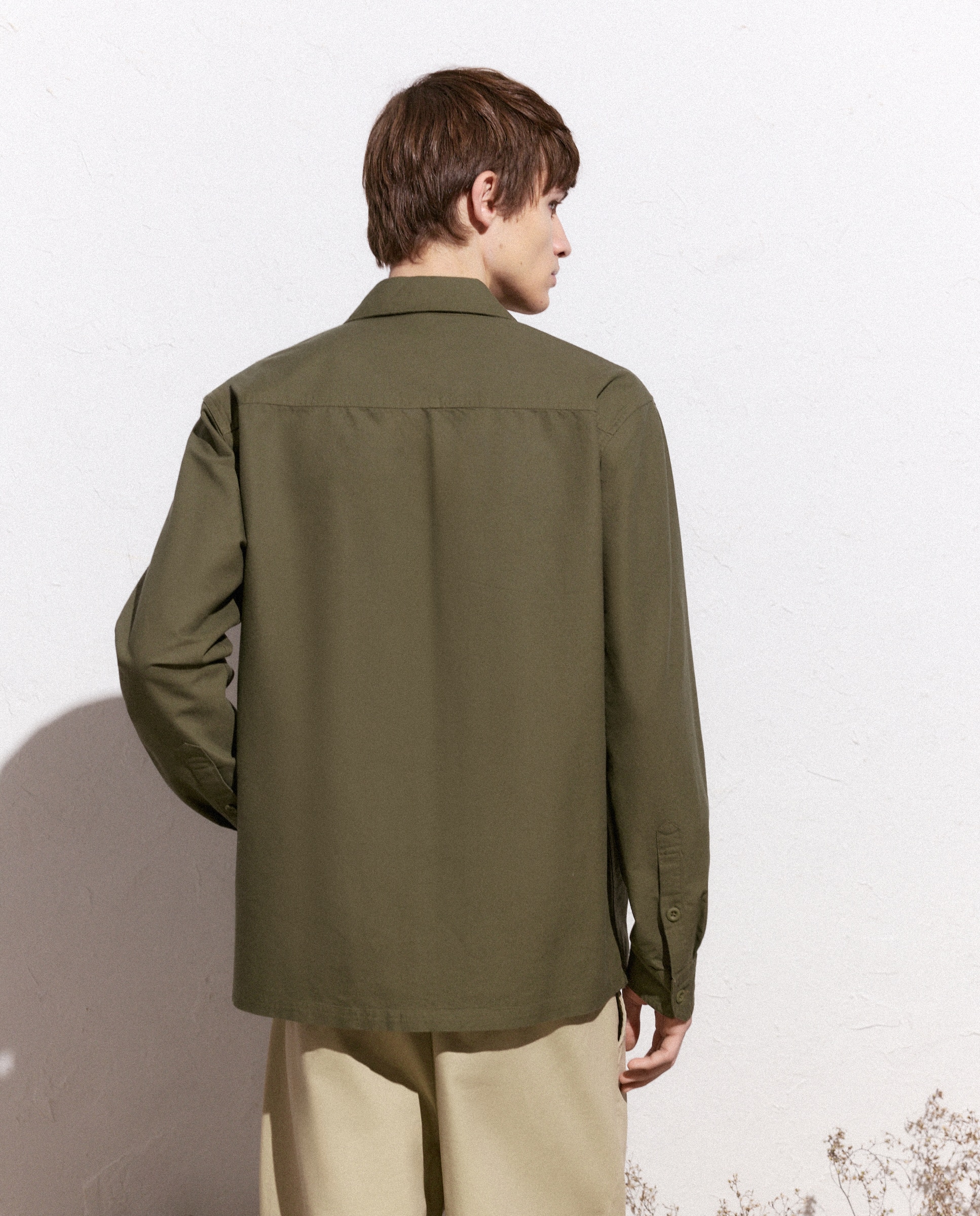 Sobrecamisa Lisa de Estilo Militar 520 Caqui-3