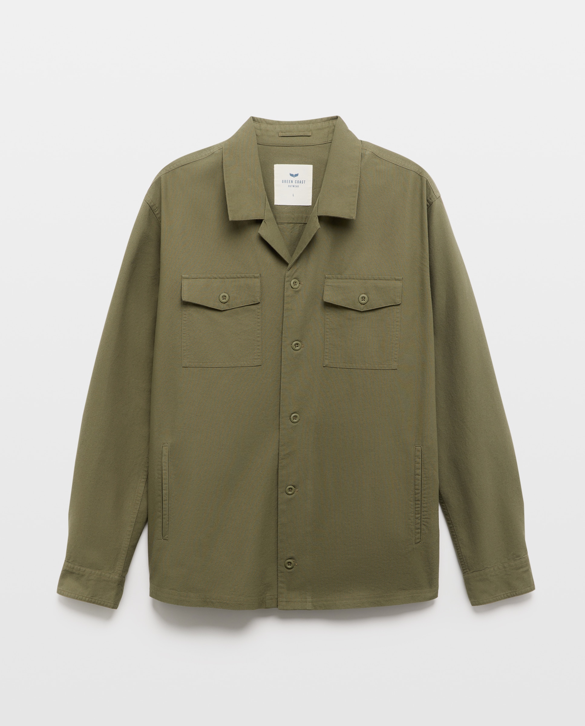 Sobrecamisa Lisa de Estilo Militar 520 Caqui-4