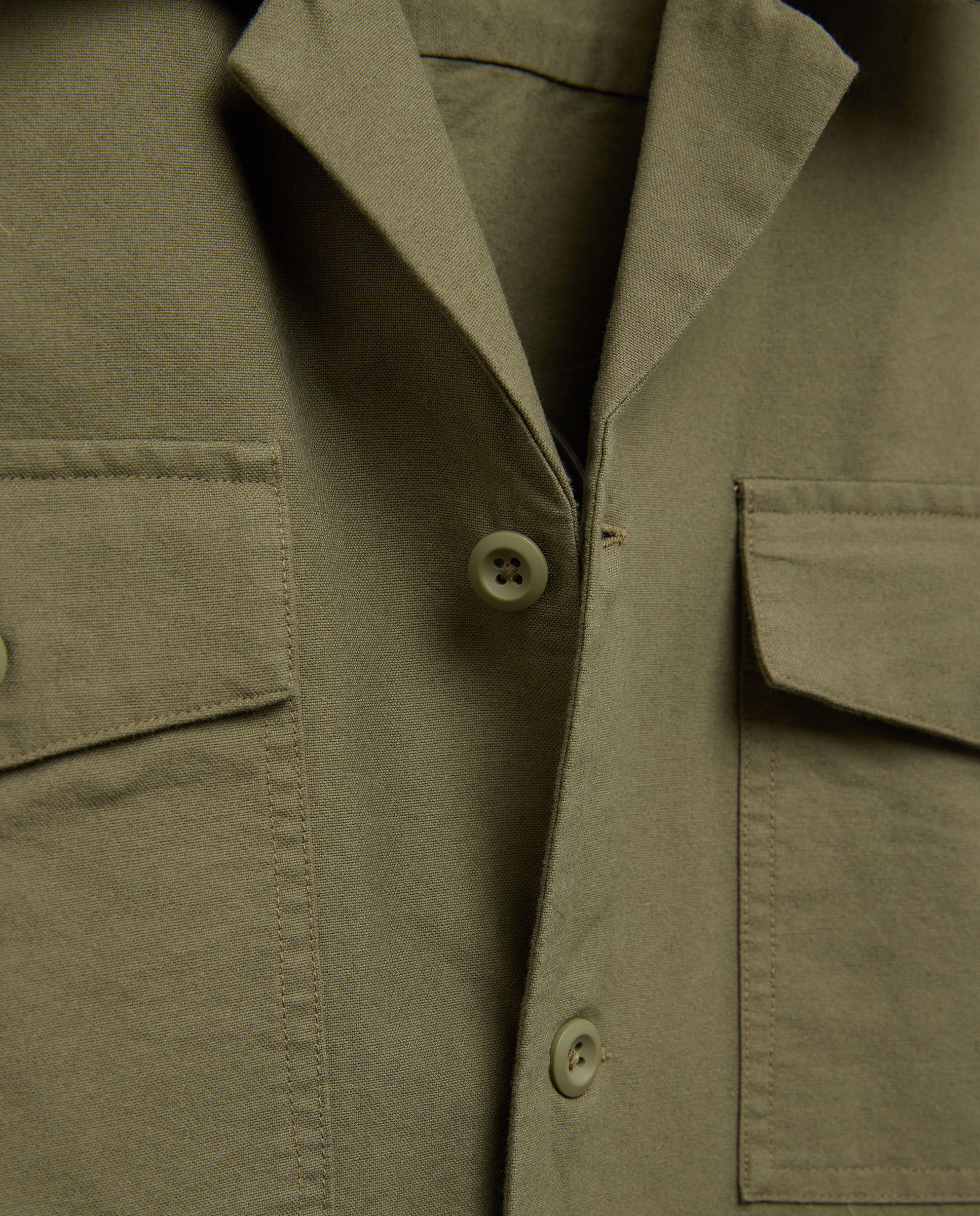 Sobrecamisa Lisa de Estilo Militar 520 Caqui-5