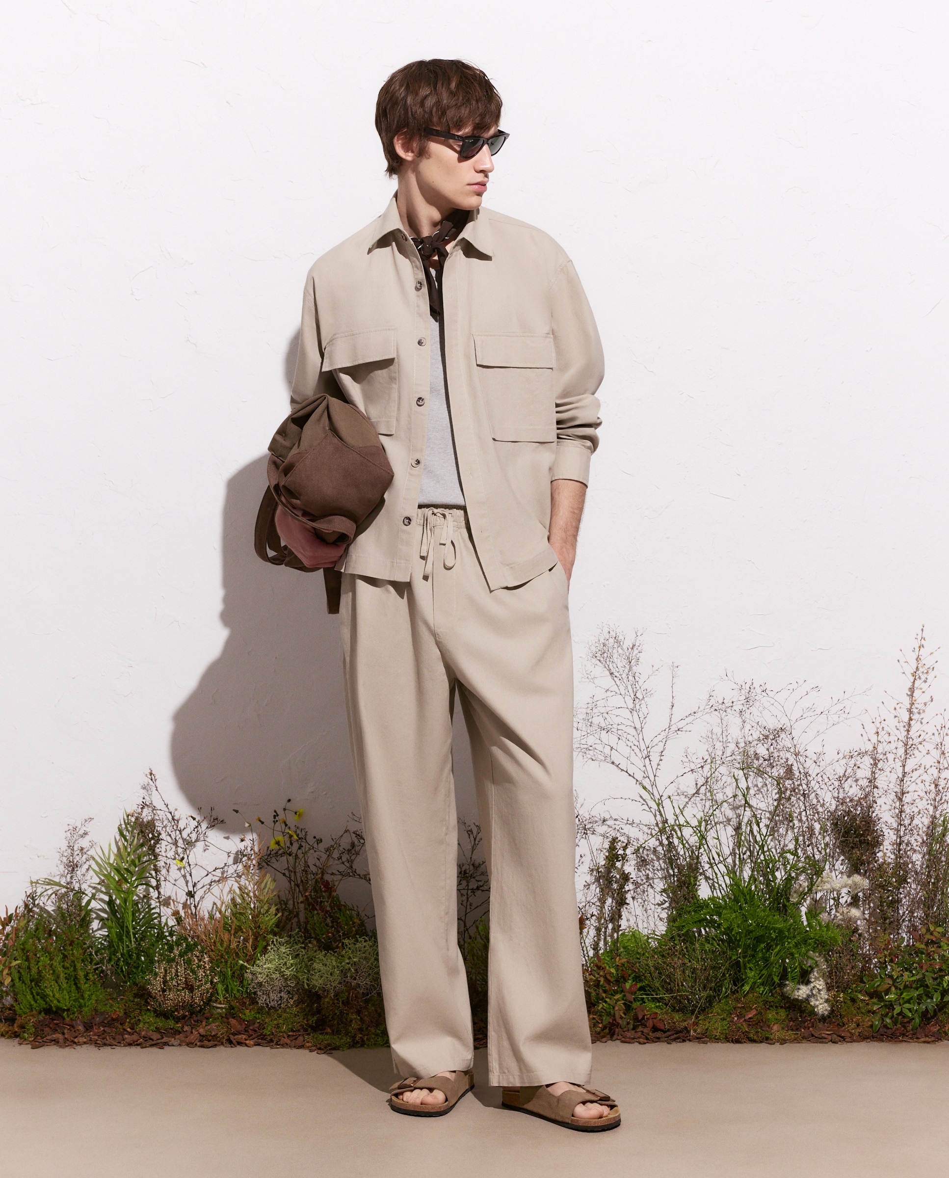 Sobrecamisa Ligeira de Linho 850 Pedra-2