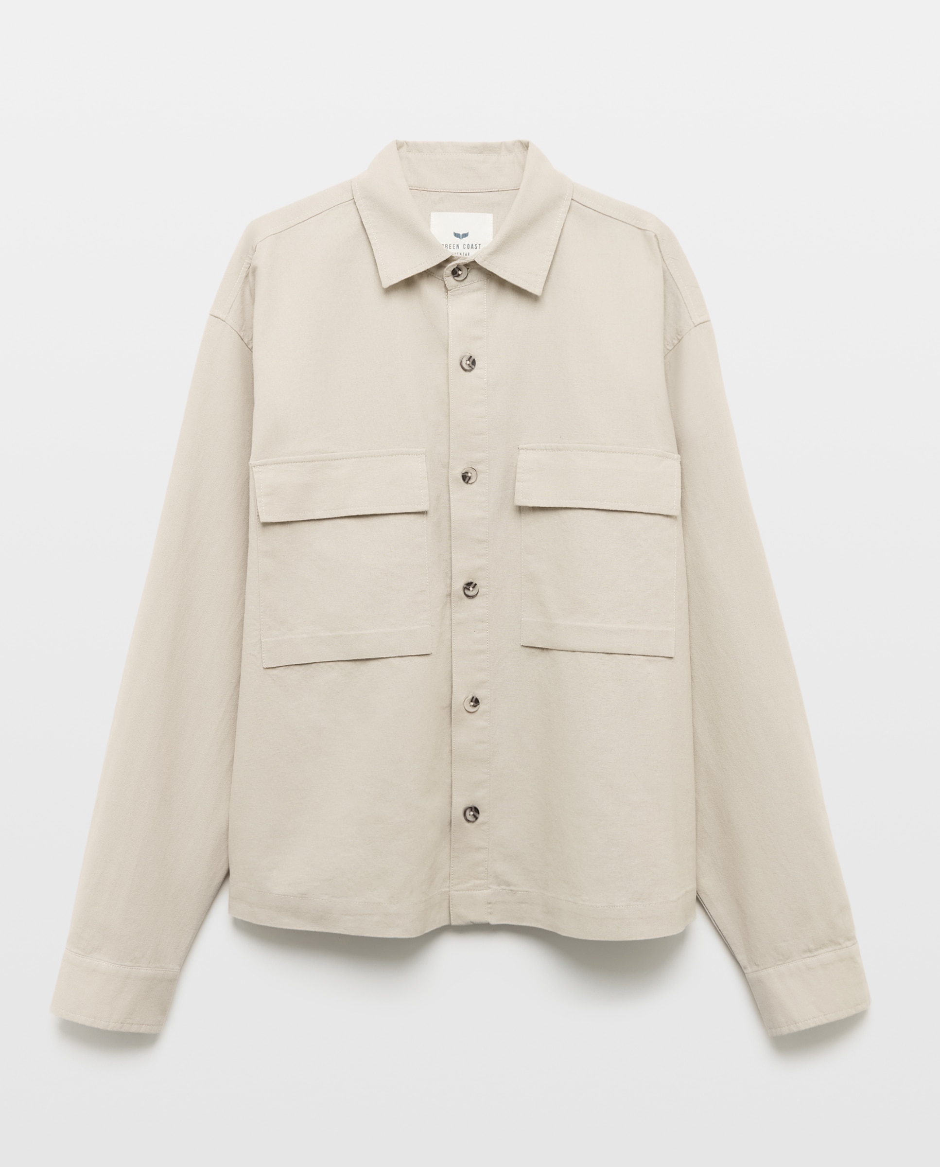 Sobrecamisa Ligeira de Linho 850 Pedra-5