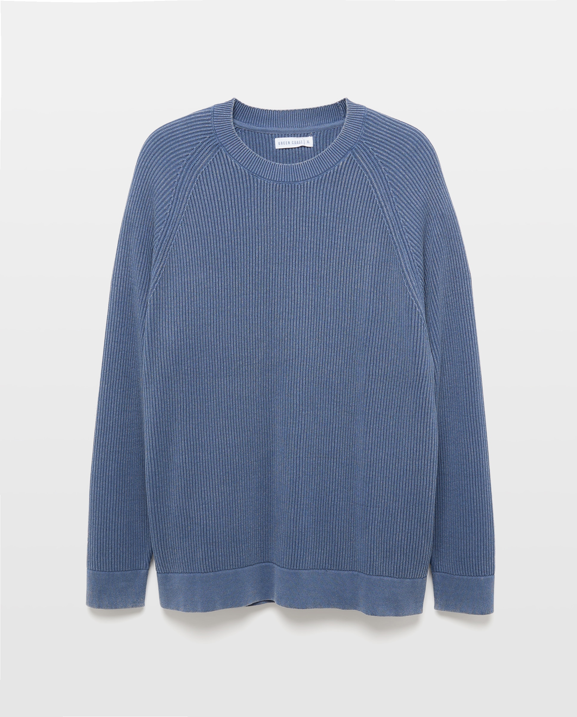 Camisola de Malha Overdyed Canelada 471 Índigo-5