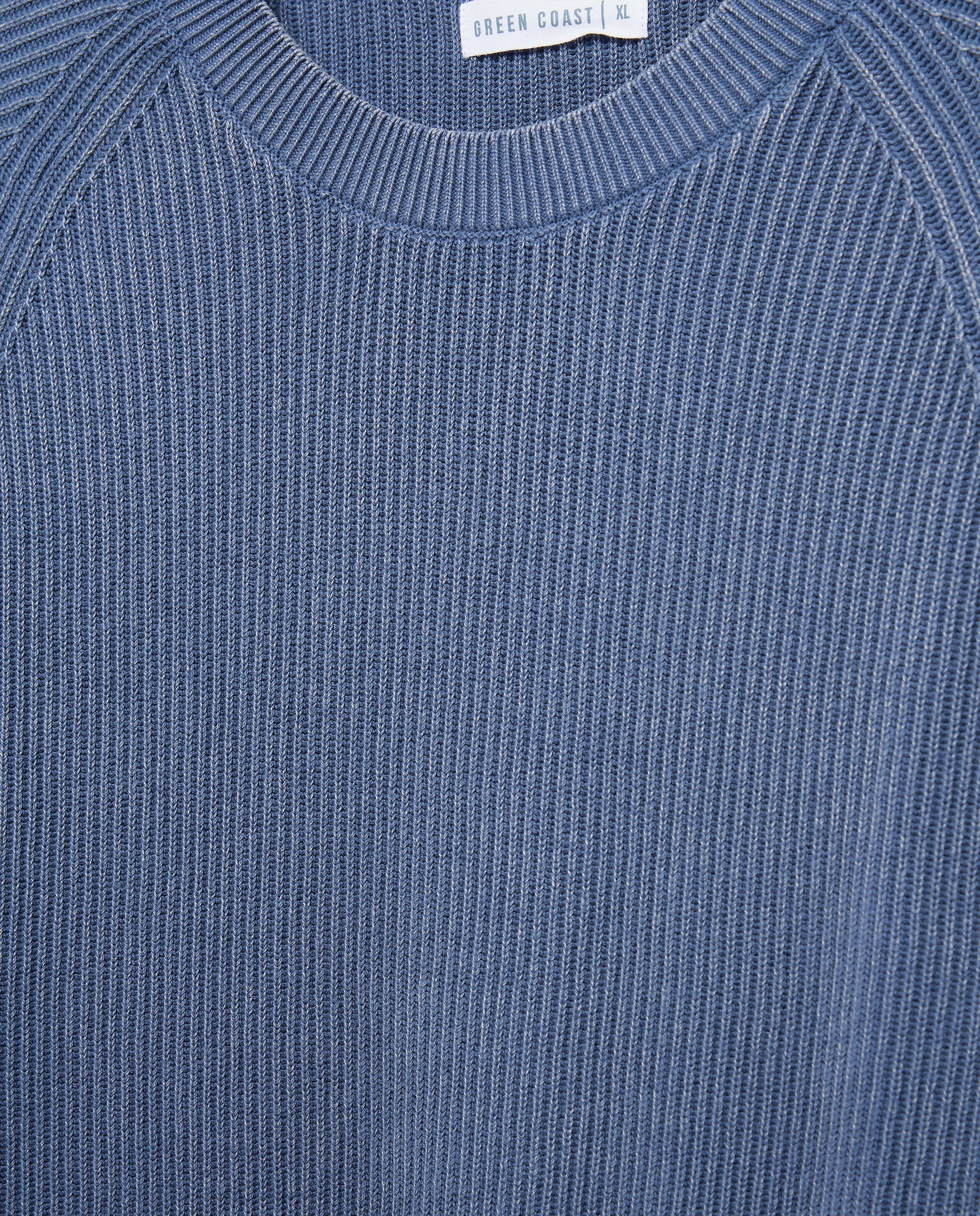 Camisola de Malha Overdyed Canelada 471 Índigo-6
