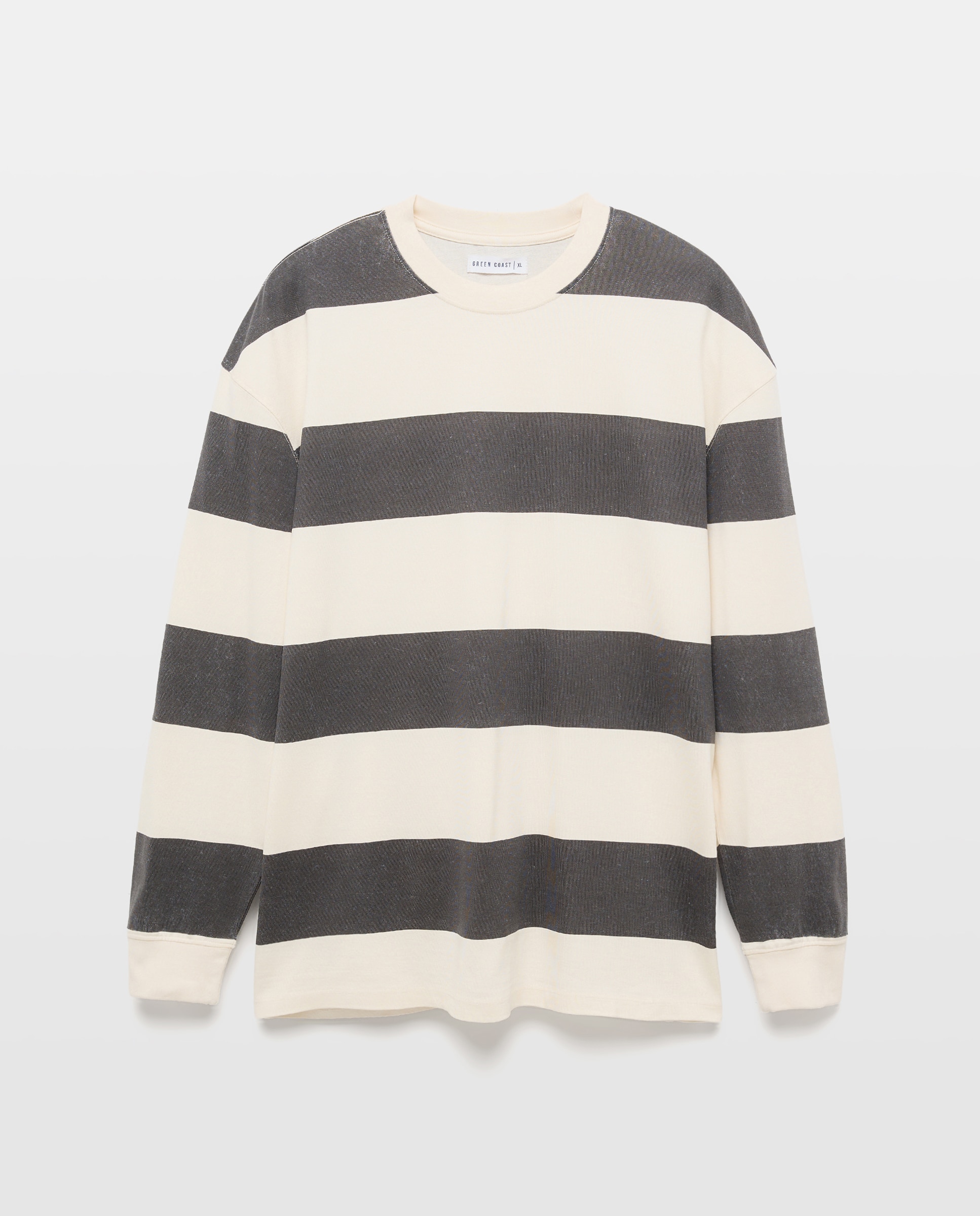 Camisola de Manga Comprida com Risca Cinzento-5
