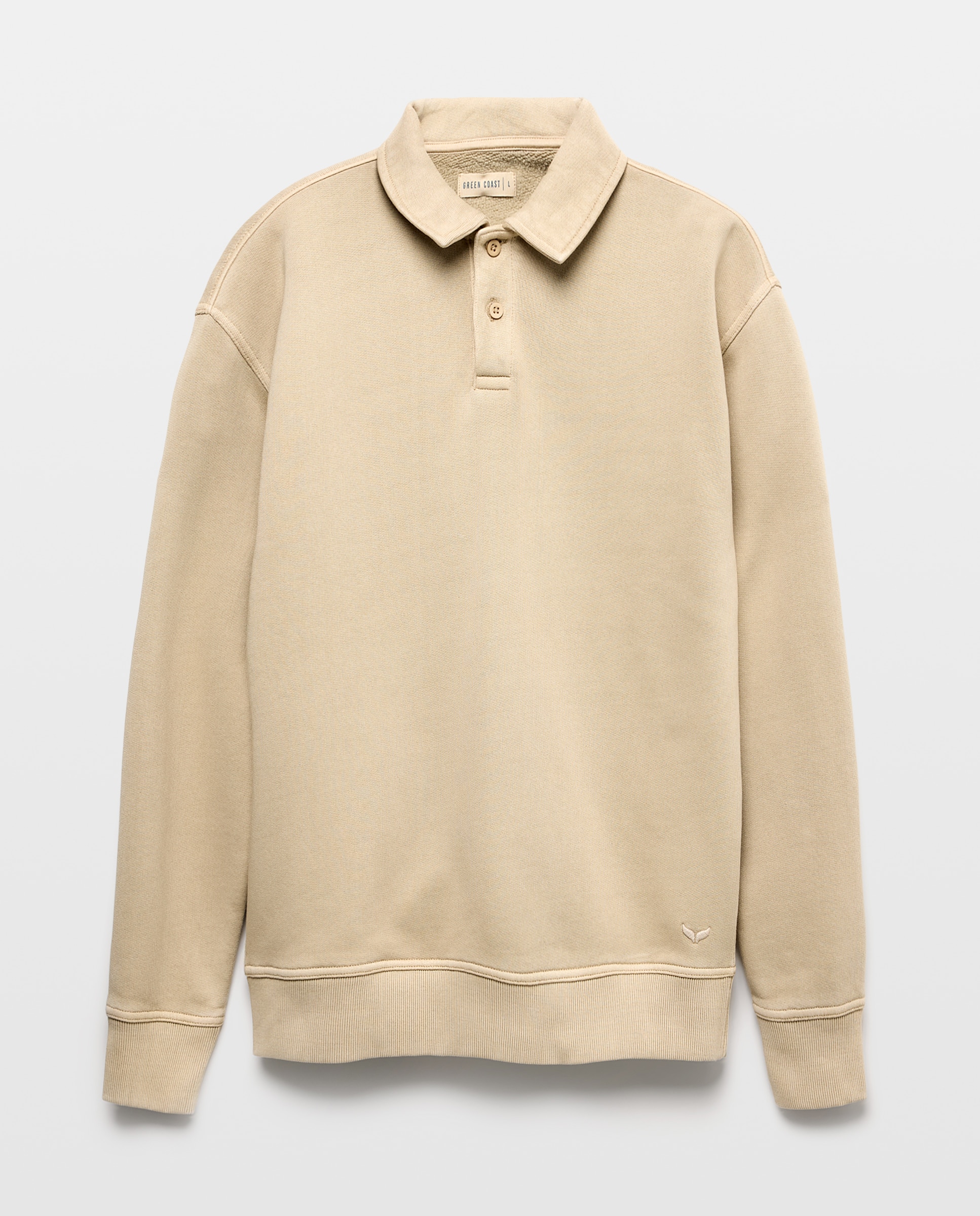 Polo Tipo Sweatshirt com Manga Comprida 850 Pedra-5