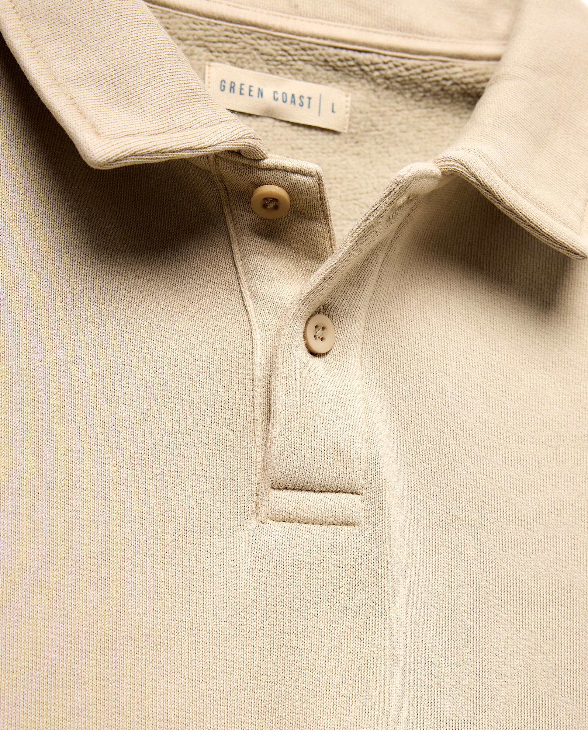 Polo Tipo Sweatshirt com Manga Comprida 850 Pedra-6