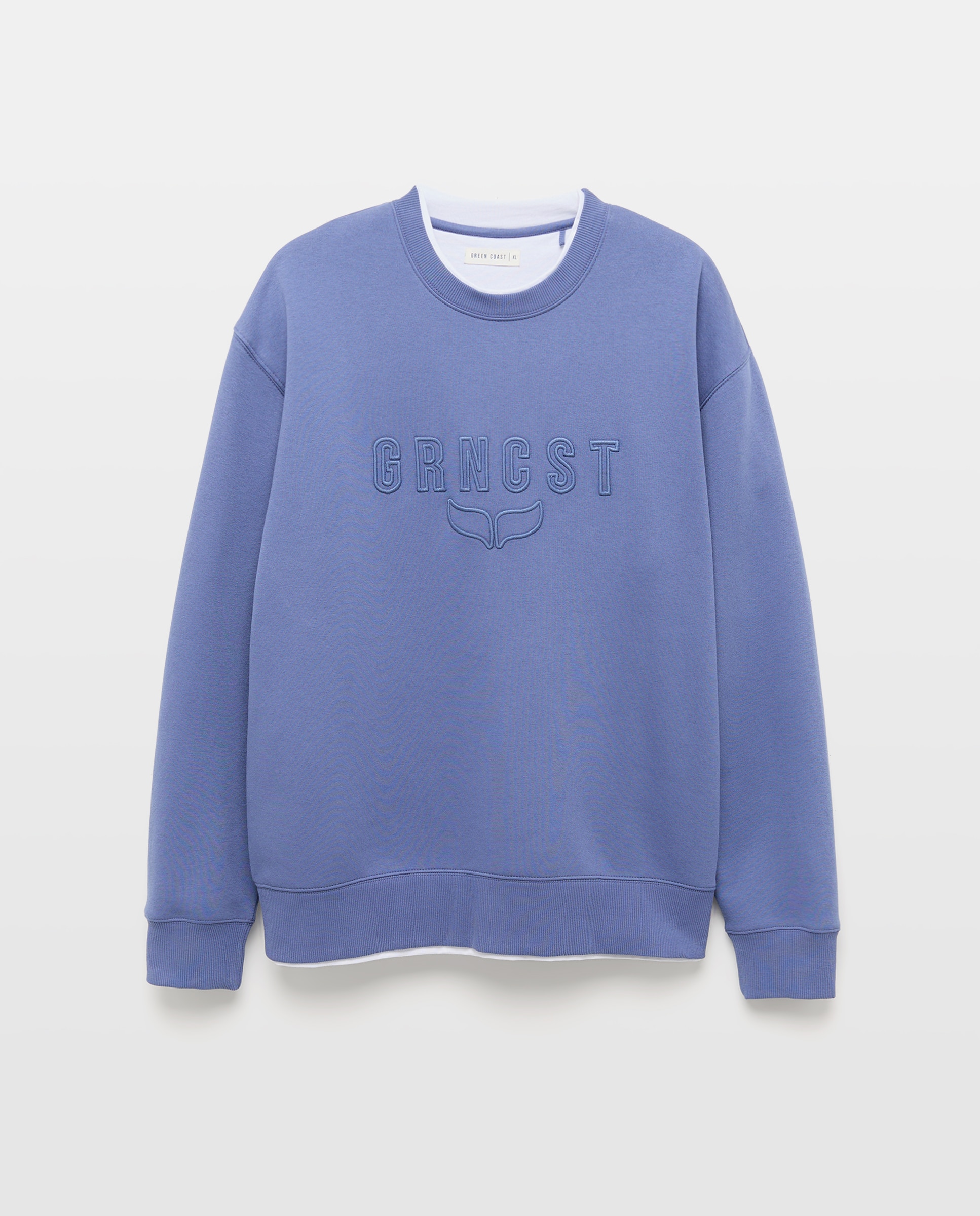 Sweatshirt com Decote Redondo 471 Índigo-5