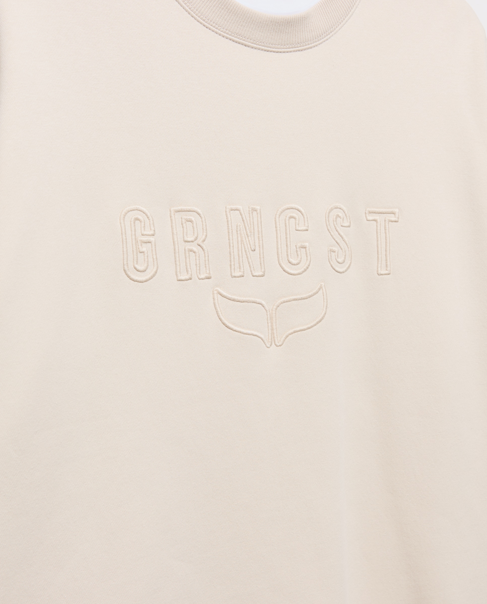 Sweatshirt com Decote Redondo 130 Marfim-6