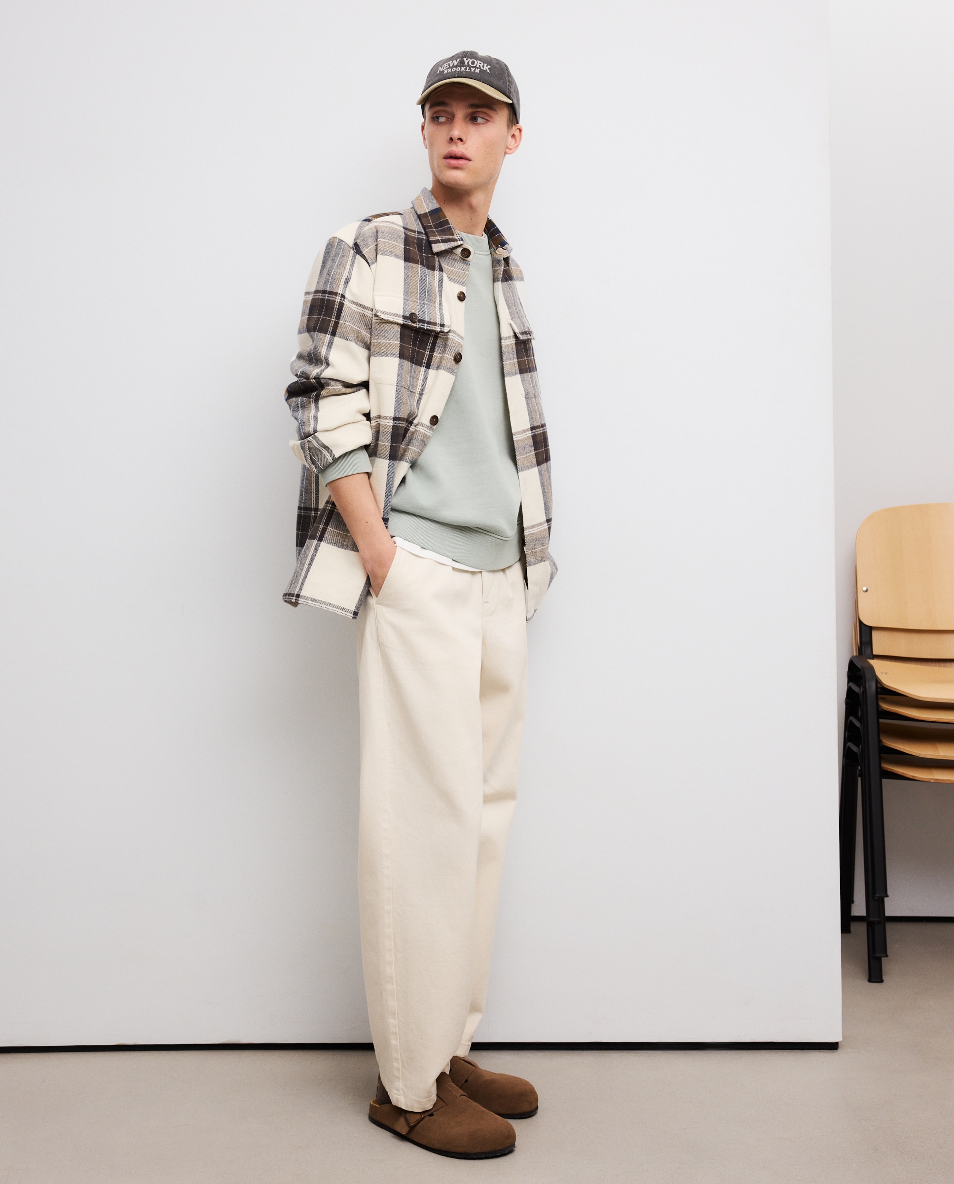 Sweatshirt sem Capuz Verde-claro-2