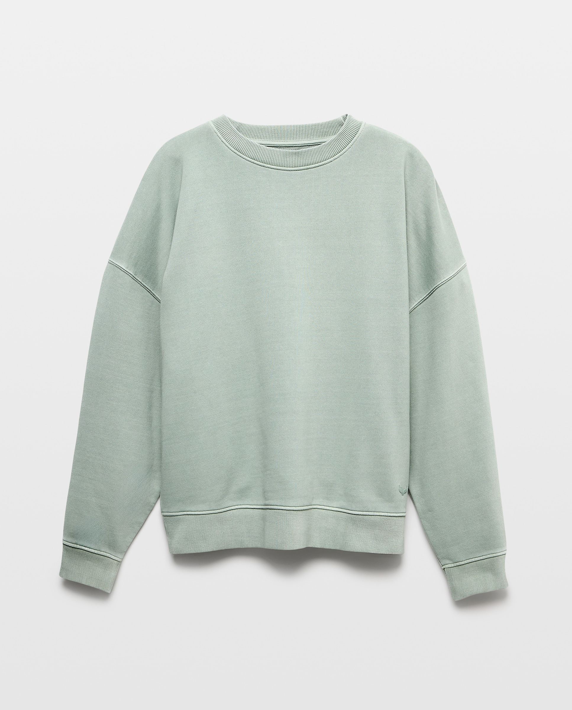 Sweatshirt sem Capuz Verde-claro-5