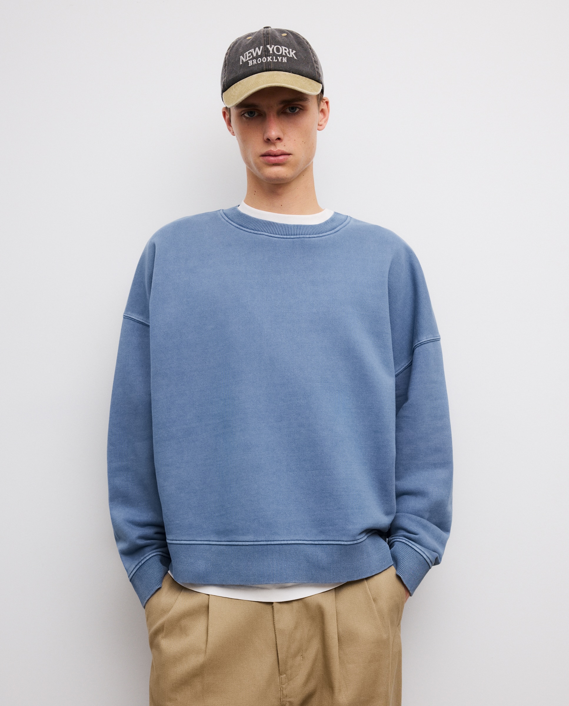 Sweatshirt sem Capuz Azul-2