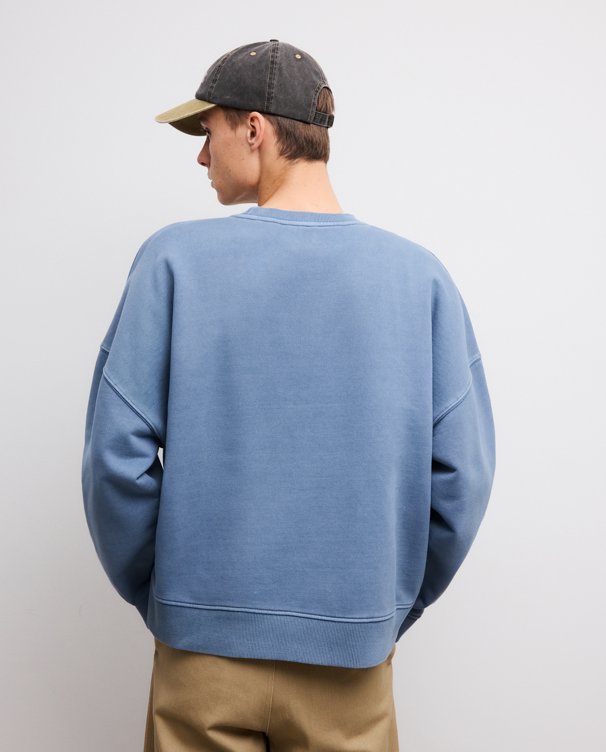 Sweatshirt sem Capuz Azul-3