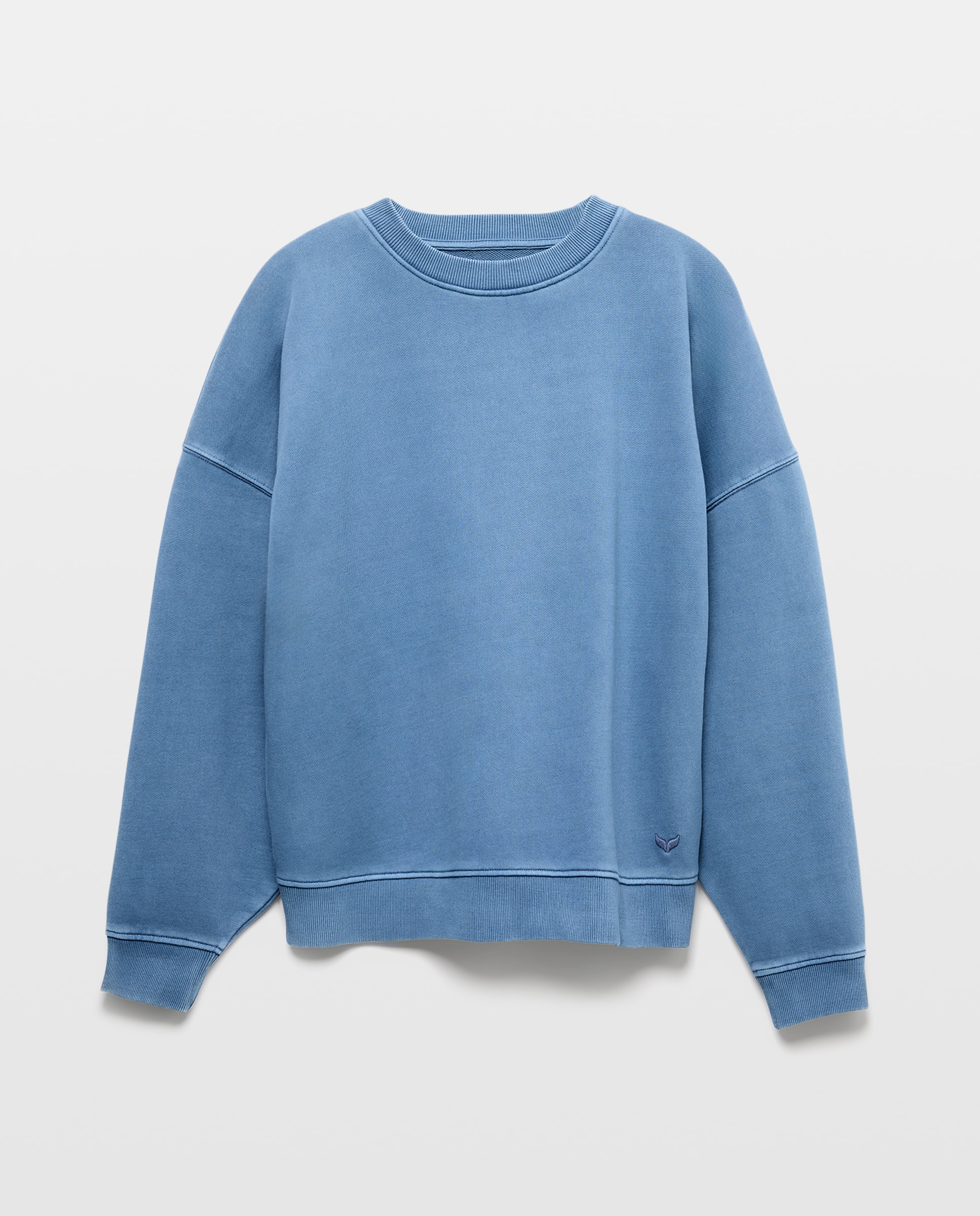Sweatshirt sem Capuz Azul-5