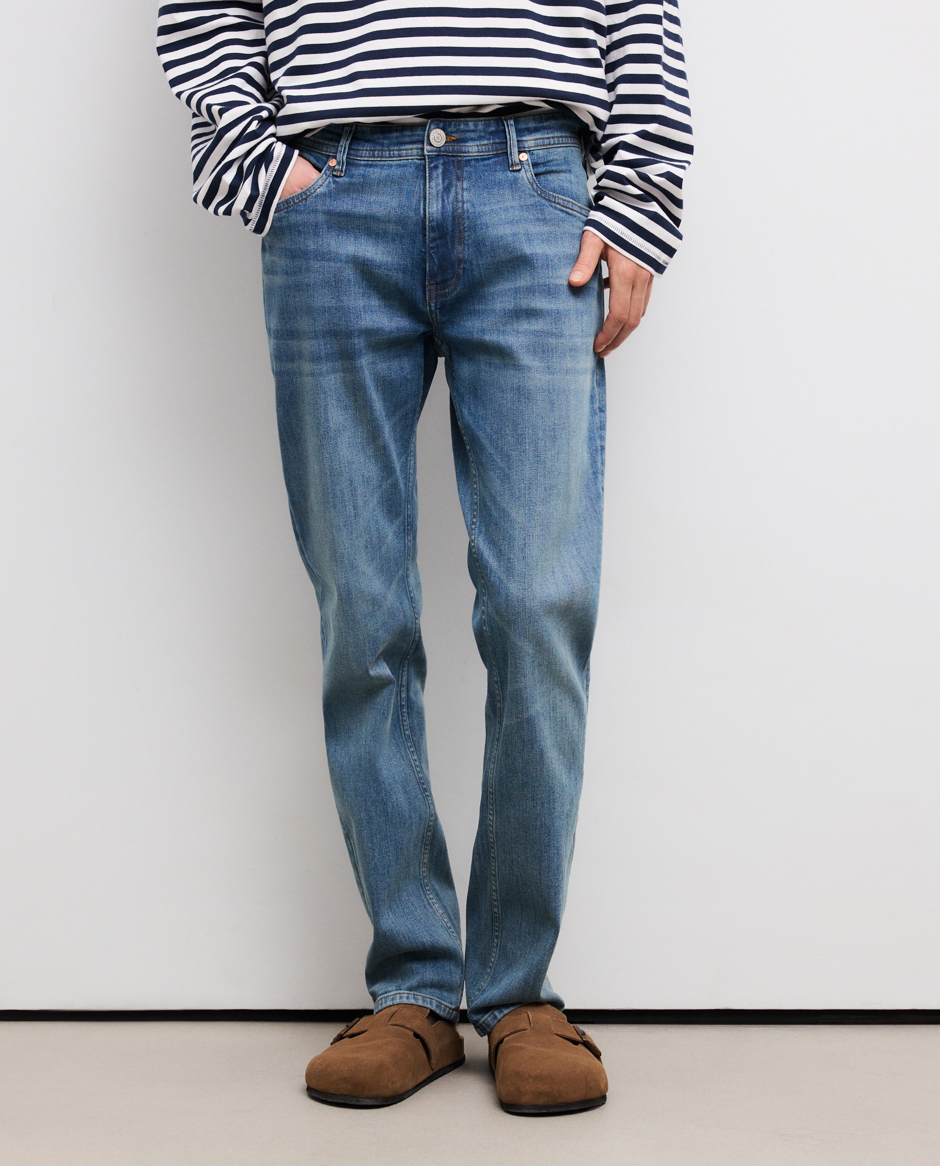 Jeans Slim Azul Suave-2