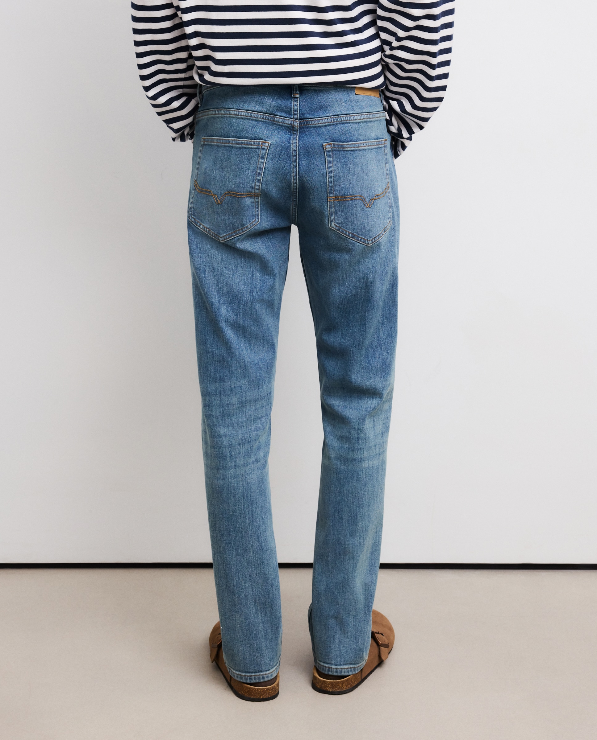 Jeans Slim Azul Suave-3