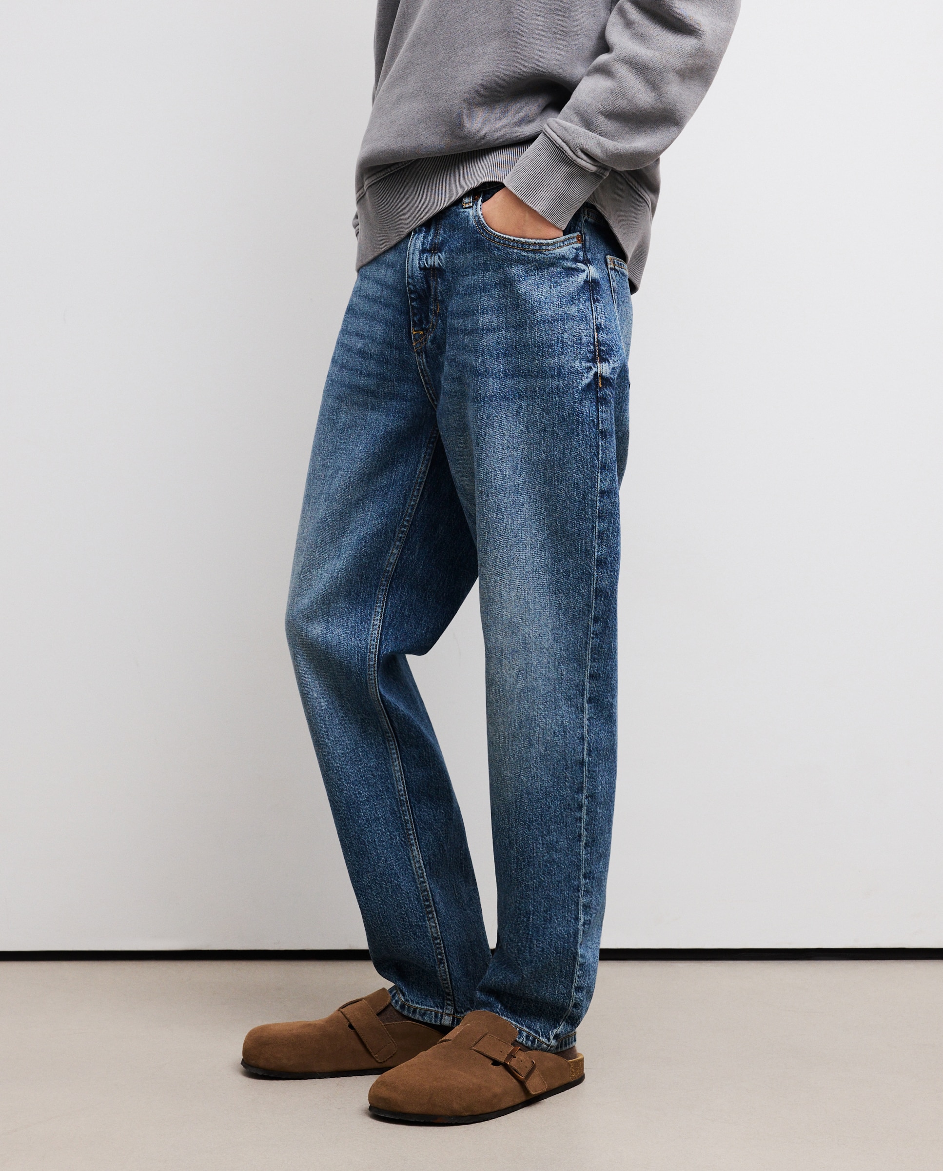 Jeans Tapered Fit Índigo-2