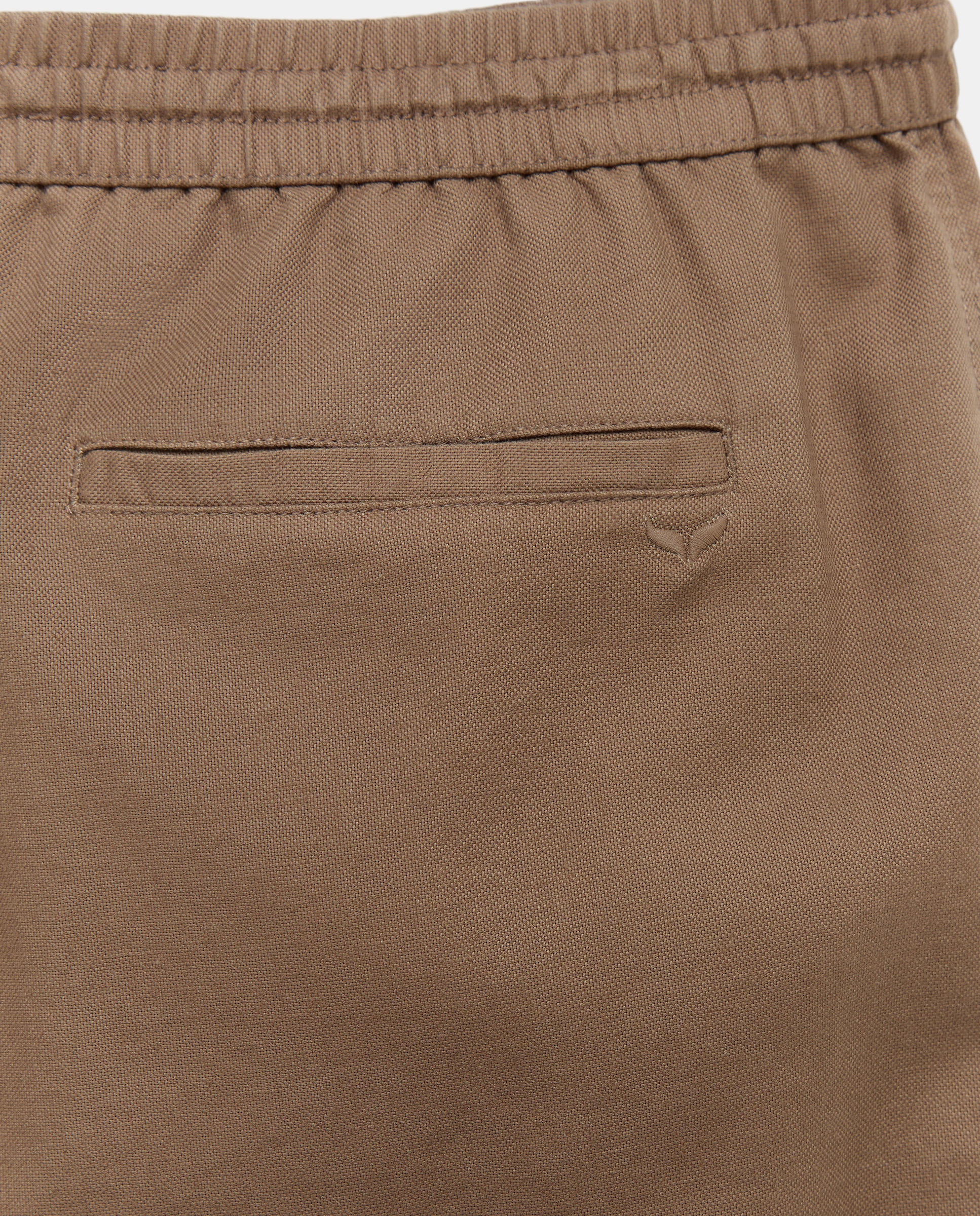 Calças em Tecido de Linho e Algodão Visom-Escuro-5