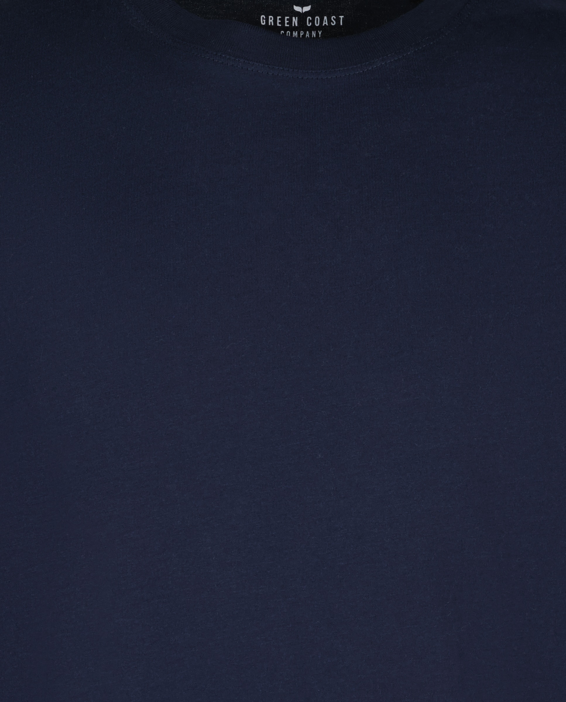 T-shirt em algodão BCI azul com manga curta Azul-marinho-5