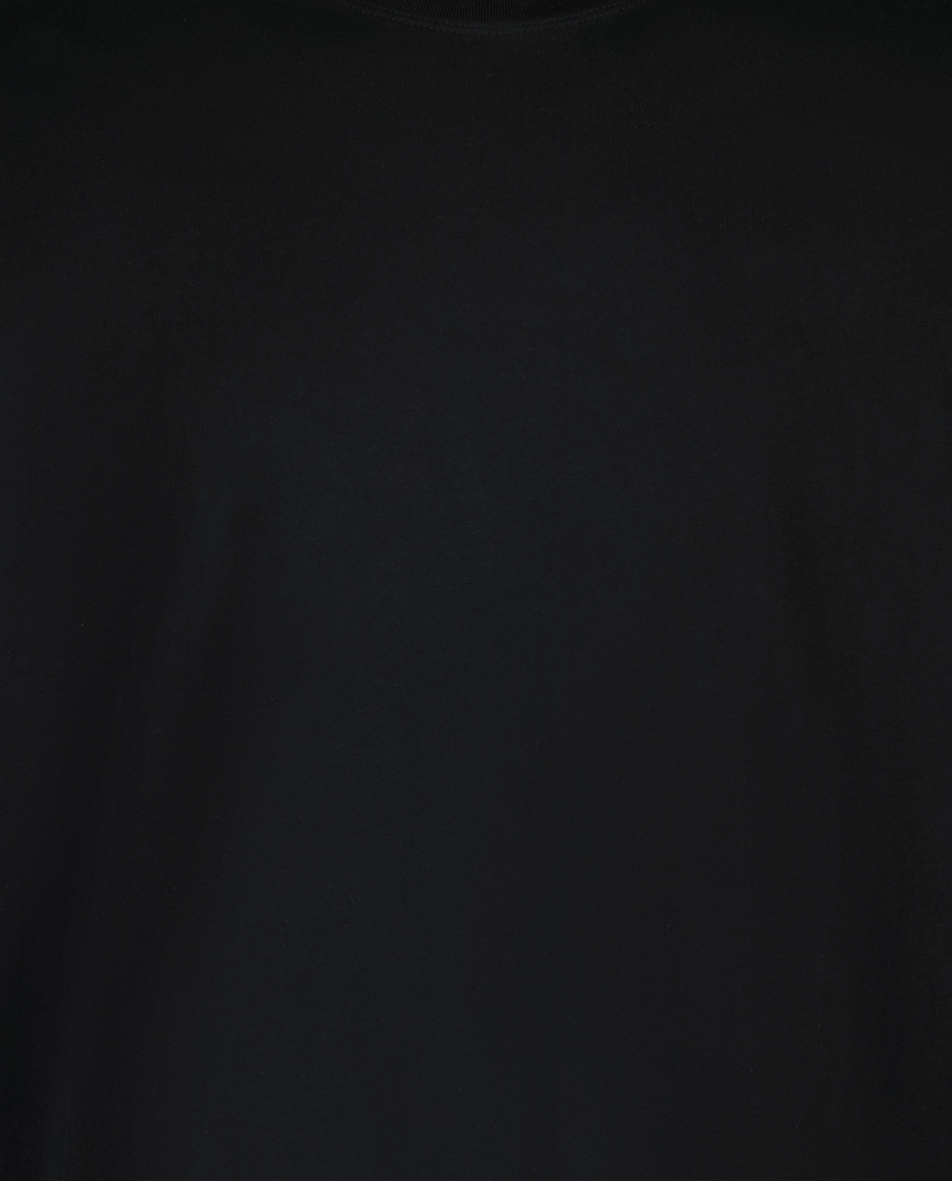 Camisola de algodão BCI preta com manga comprida Preto-5