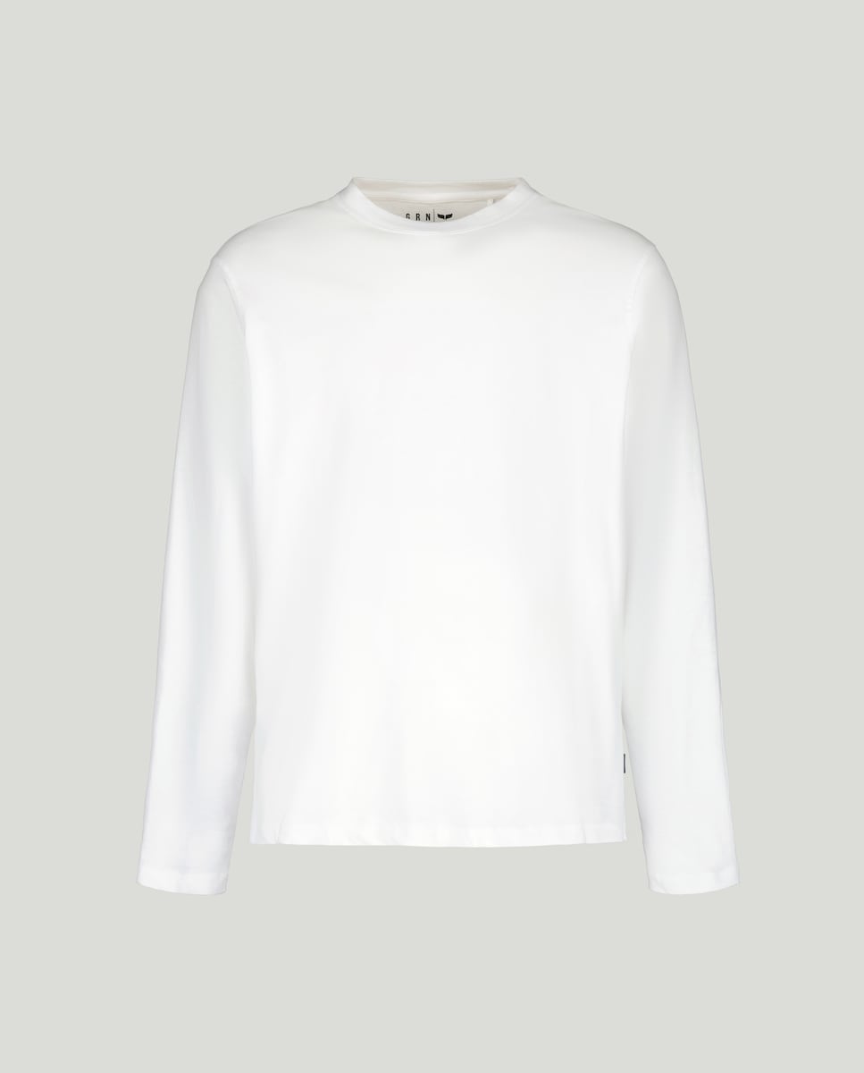Imagen 1 de Camiseta de hombre en algodón blanca de manga larga Gris