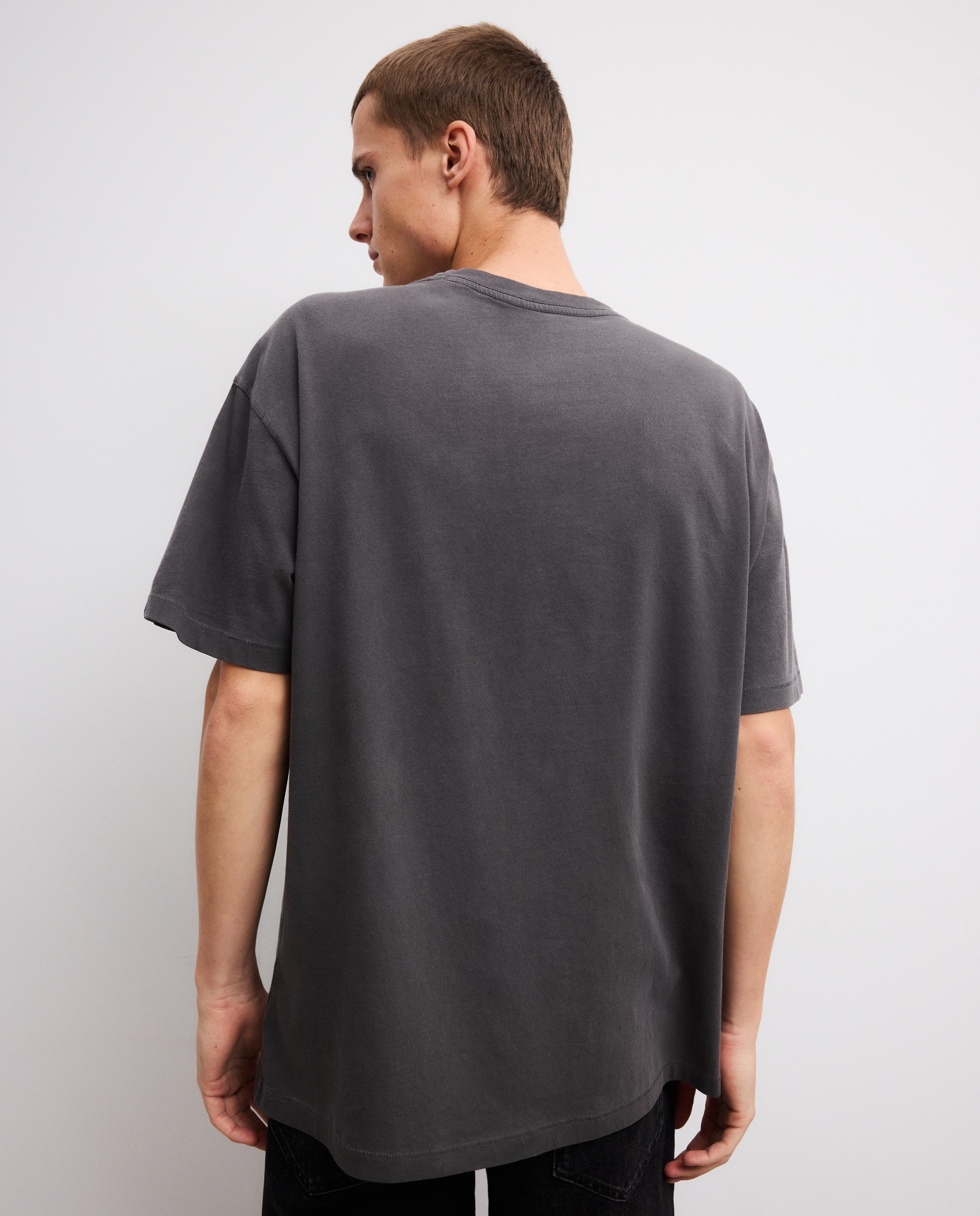 T-shirt de Manga Curta com Logótipo Preto-4