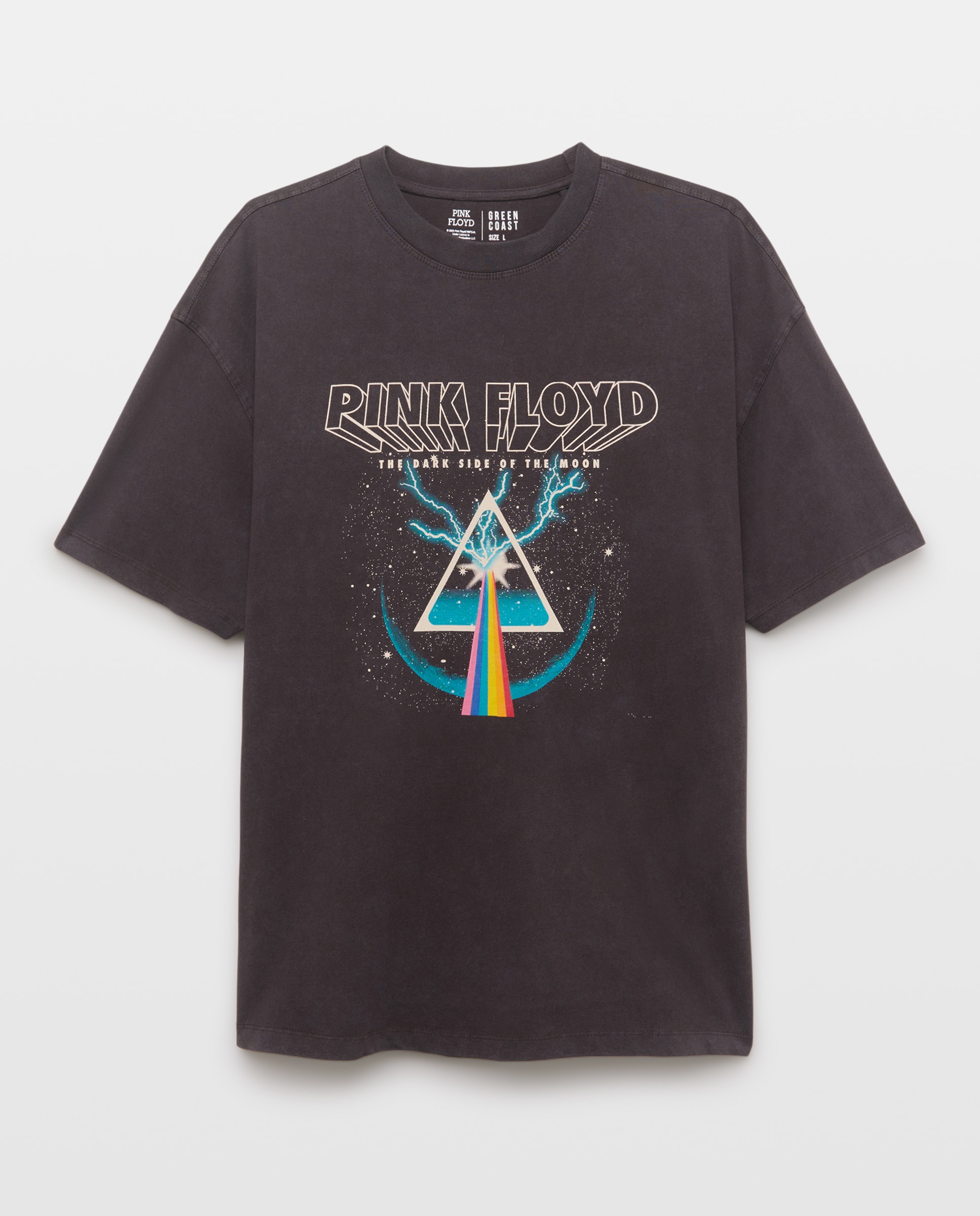 T-shirt de Manga Curta com Estampado de Música Pink Floyd Preto-5