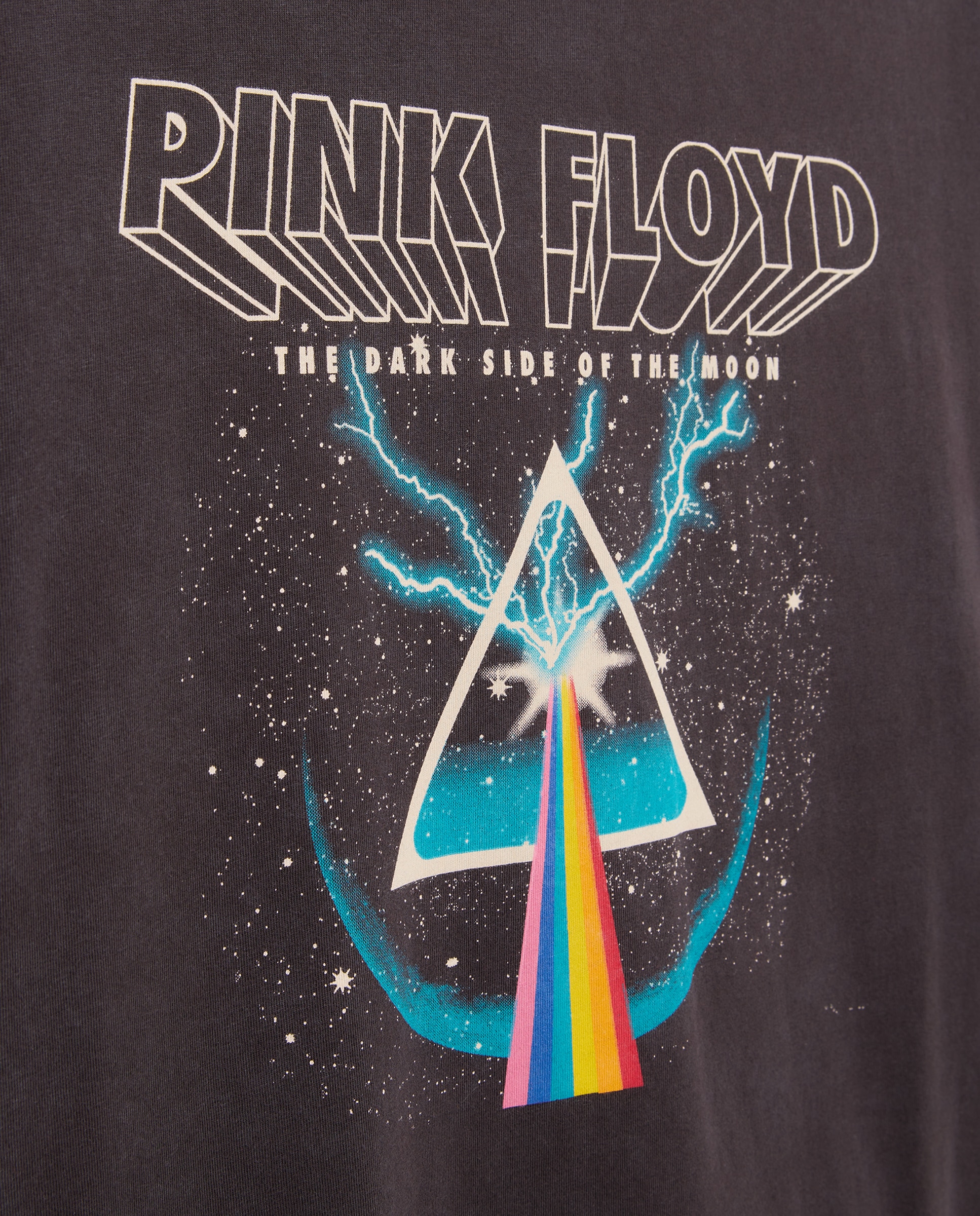 T-shirt de Manga Curta com Estampado de Música Pink Floyd Preto-6