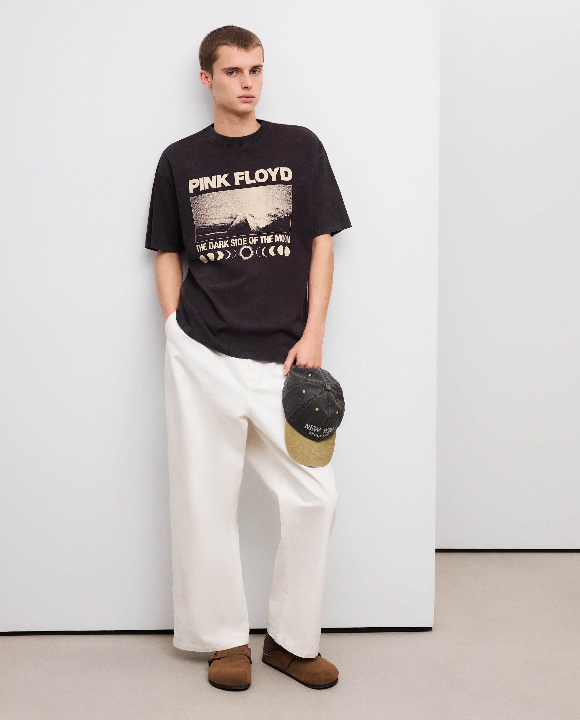 T-shirt de Manga Curta com Estampado de Música Pink Floyd Preto-2