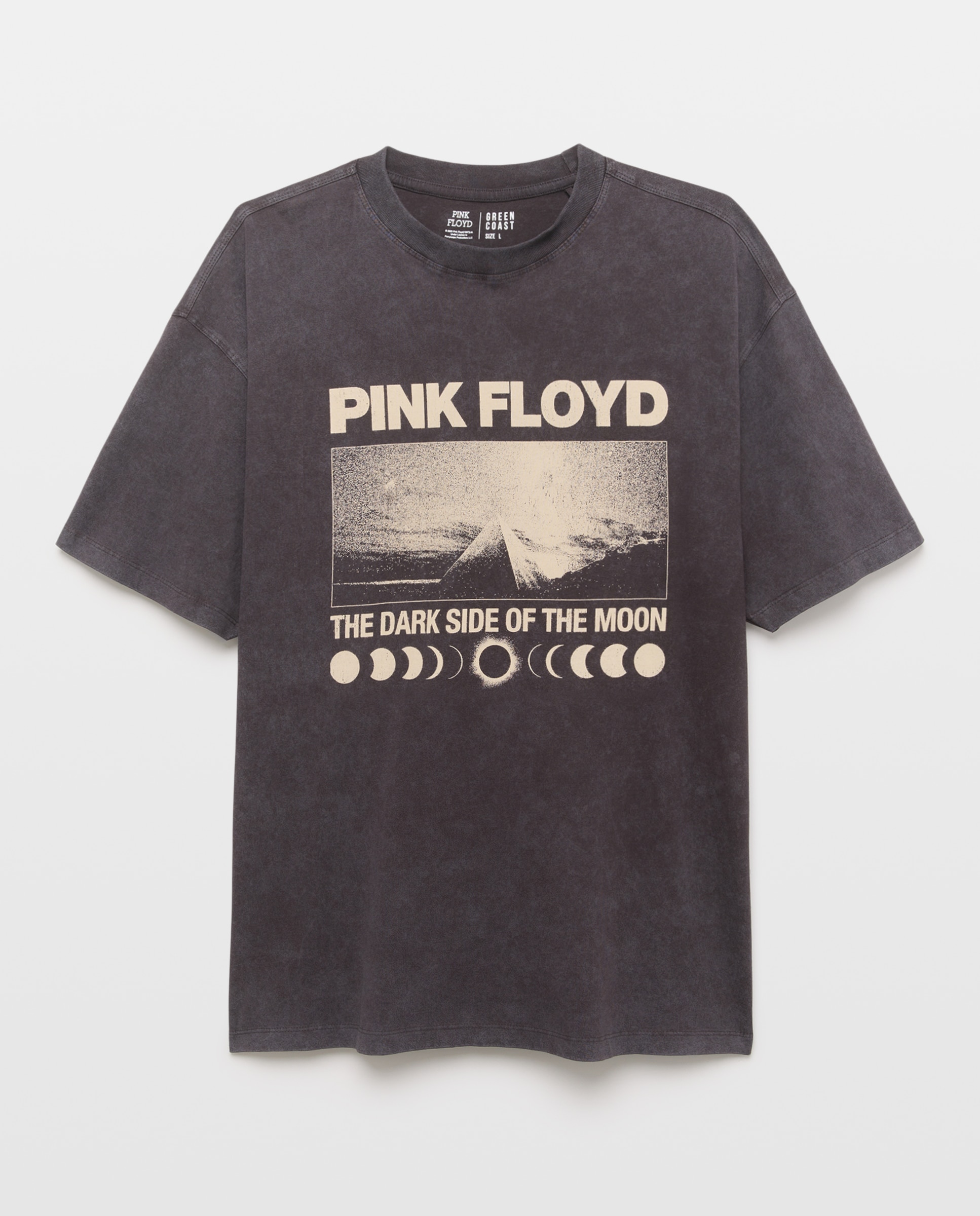 T-shirt de Manga Curta com Estampado de Música Pink Floyd Preto-4