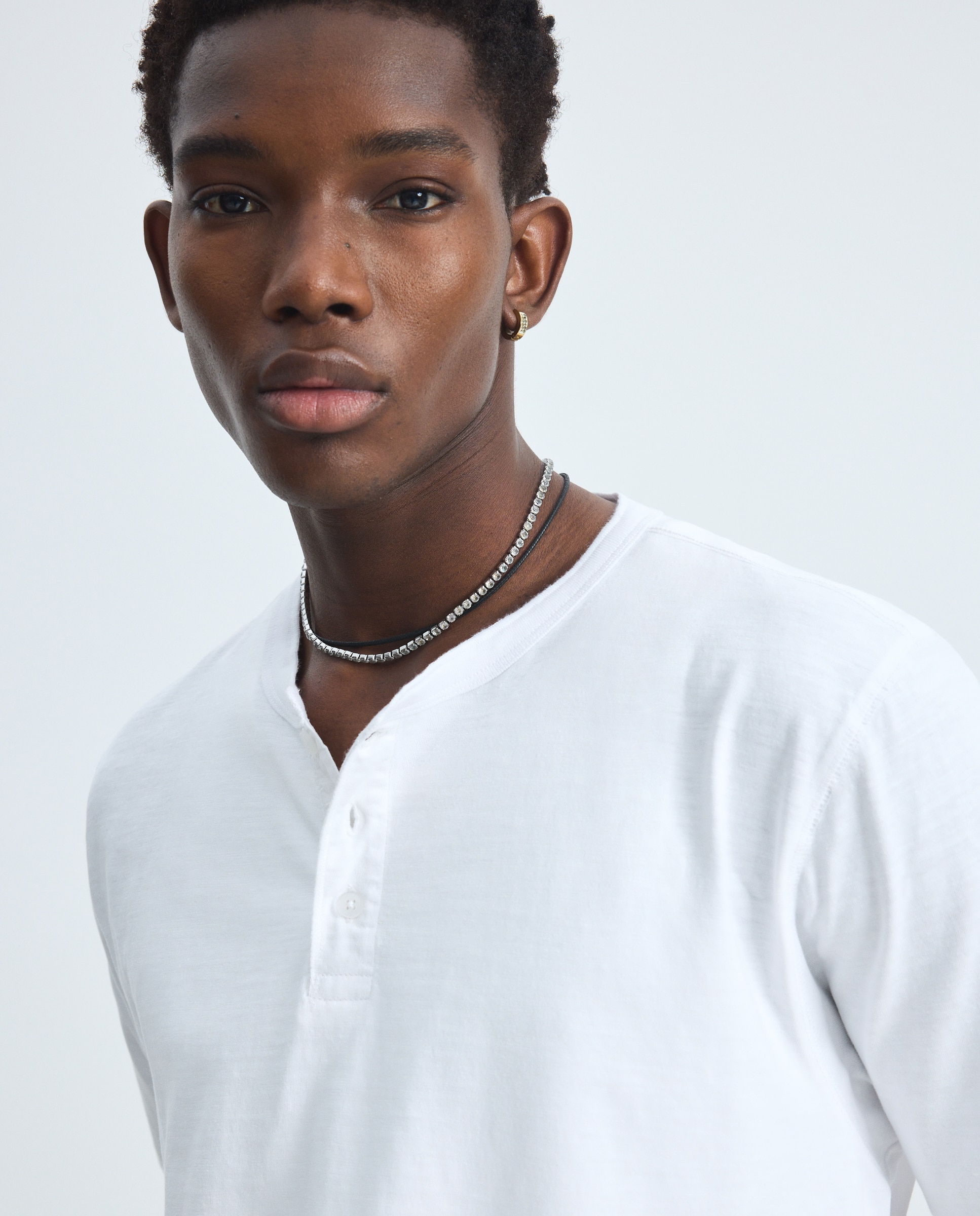 Imagen 1 de Camiseta hombre manga corta overdye cuello panadero - Green Coast - Blanco Blanco