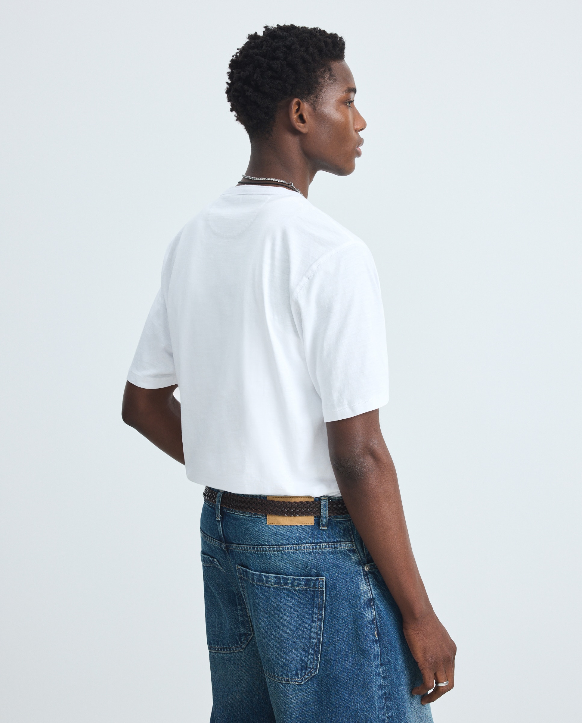 Imagen 3 de Camiseta hombre manga corta overdye cuello panadero - Green Coast - Blanco Blanco