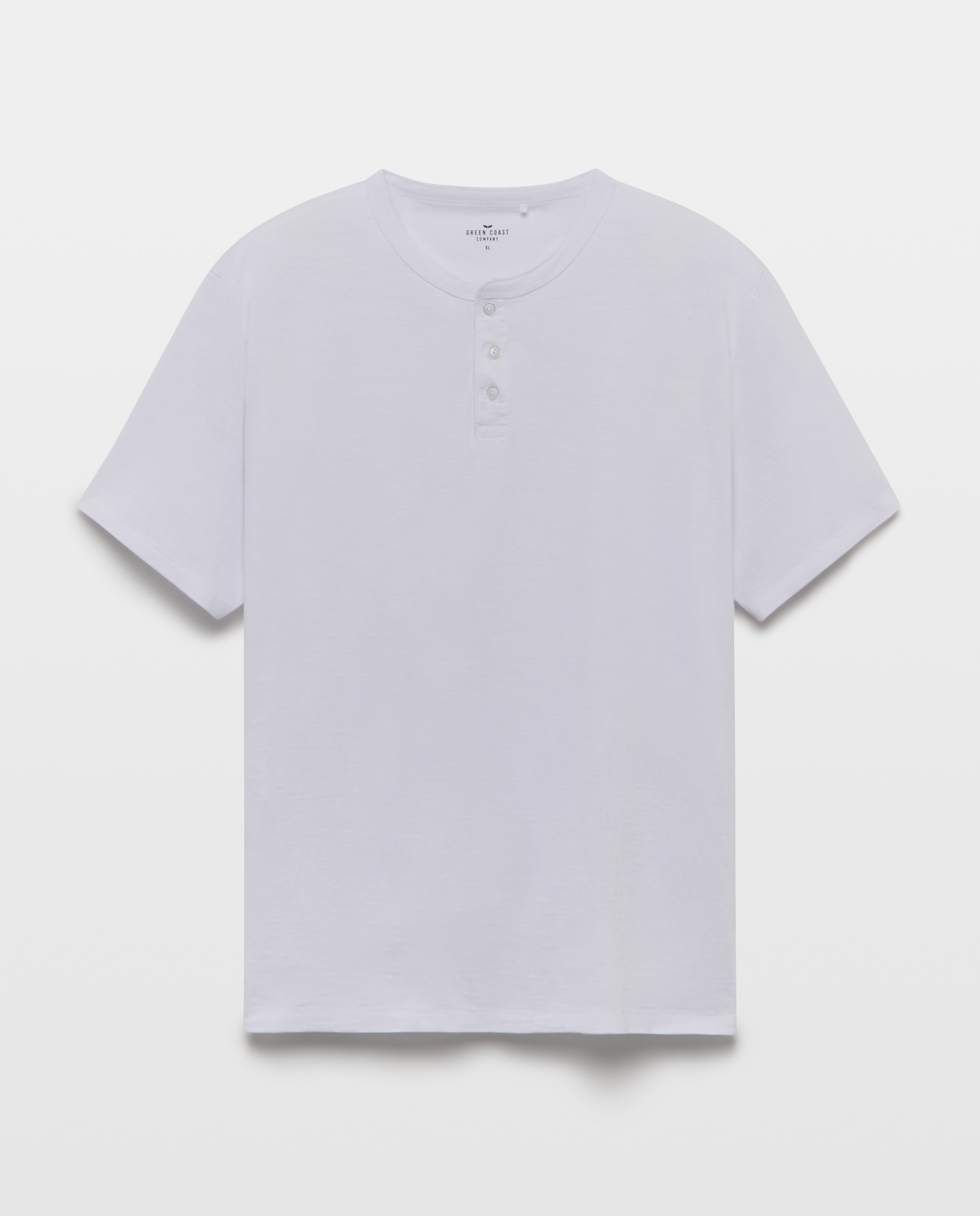 Imagen 5 de Camiseta hombre manga corta overdye cuello panadero - Green Coast - Blanco Blanco