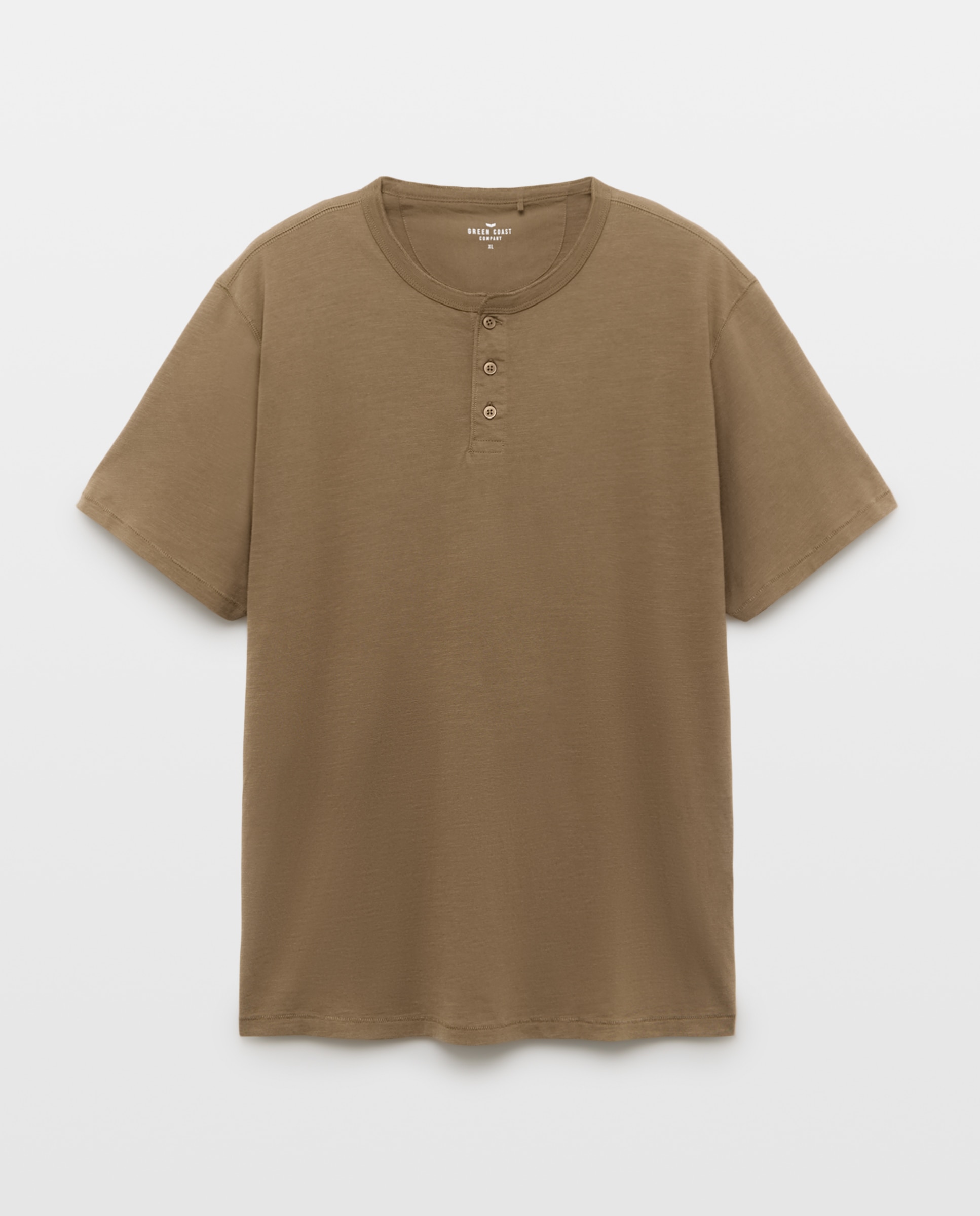Imagen 4 de Camiseta hombre manga corta overdye cuello panadero - Green Coast - 520 Kaki 520 Kaki