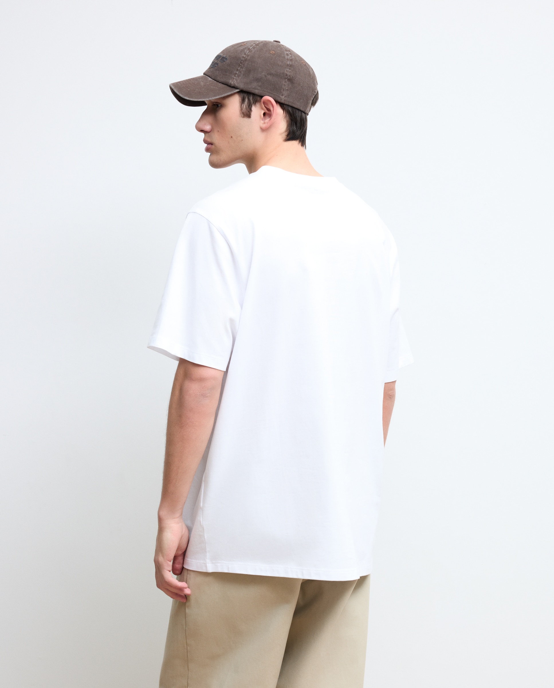 Camiseta de hombre en algodón blanca de manga corta - Green Coast - Blanco Blanco-3