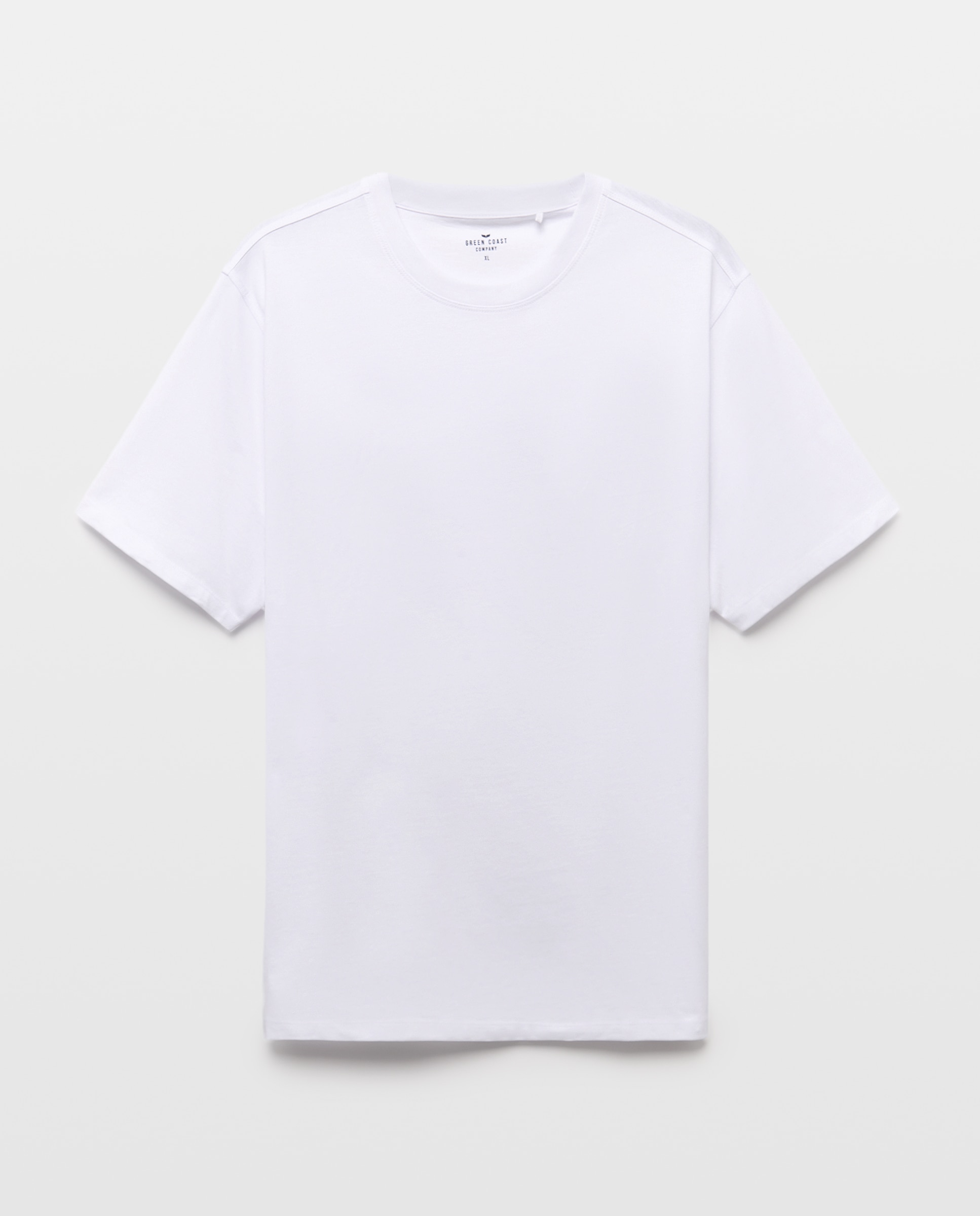 Camiseta de hombre en algodón blanca de manga corta - Green Coast - Blanco Blanco-4