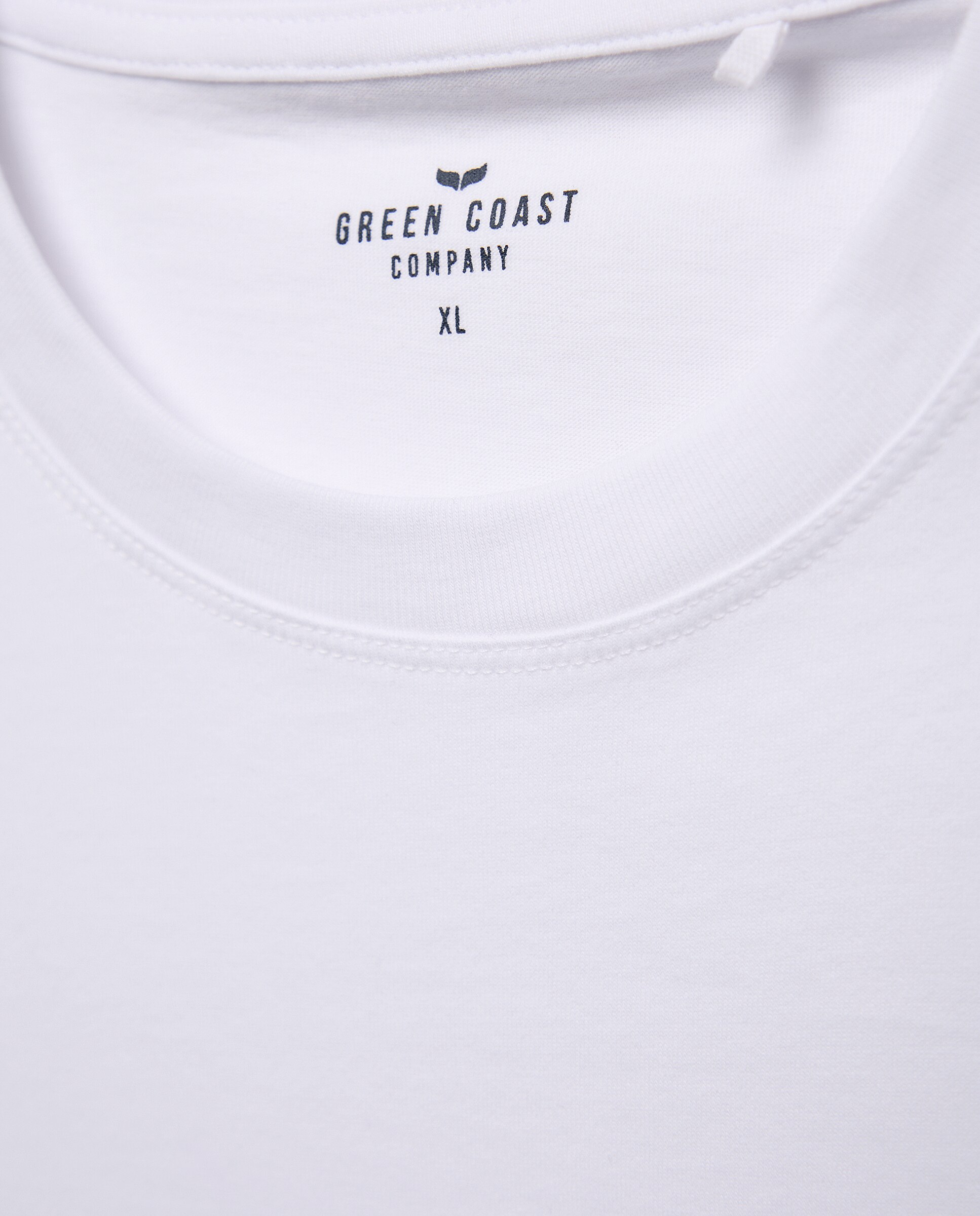 Camiseta de hombre en algodón blanca de manga corta - Green Coast - Blanco Blanco-5