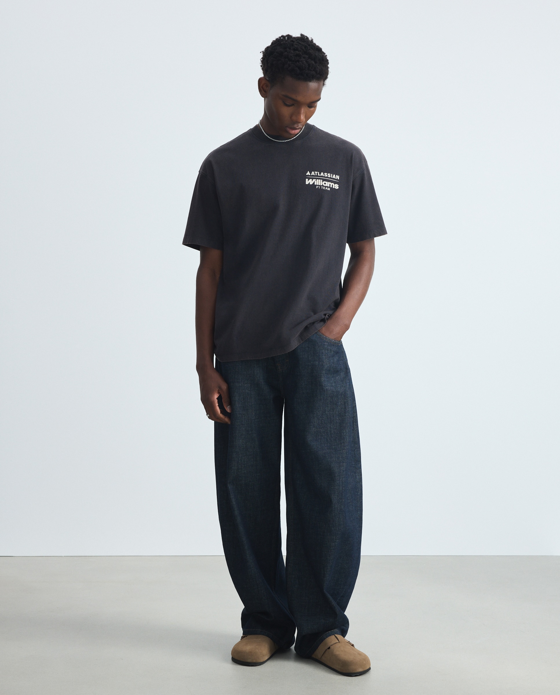T-shirt de Manga Curta com Estampado F1 Williams Preto-2