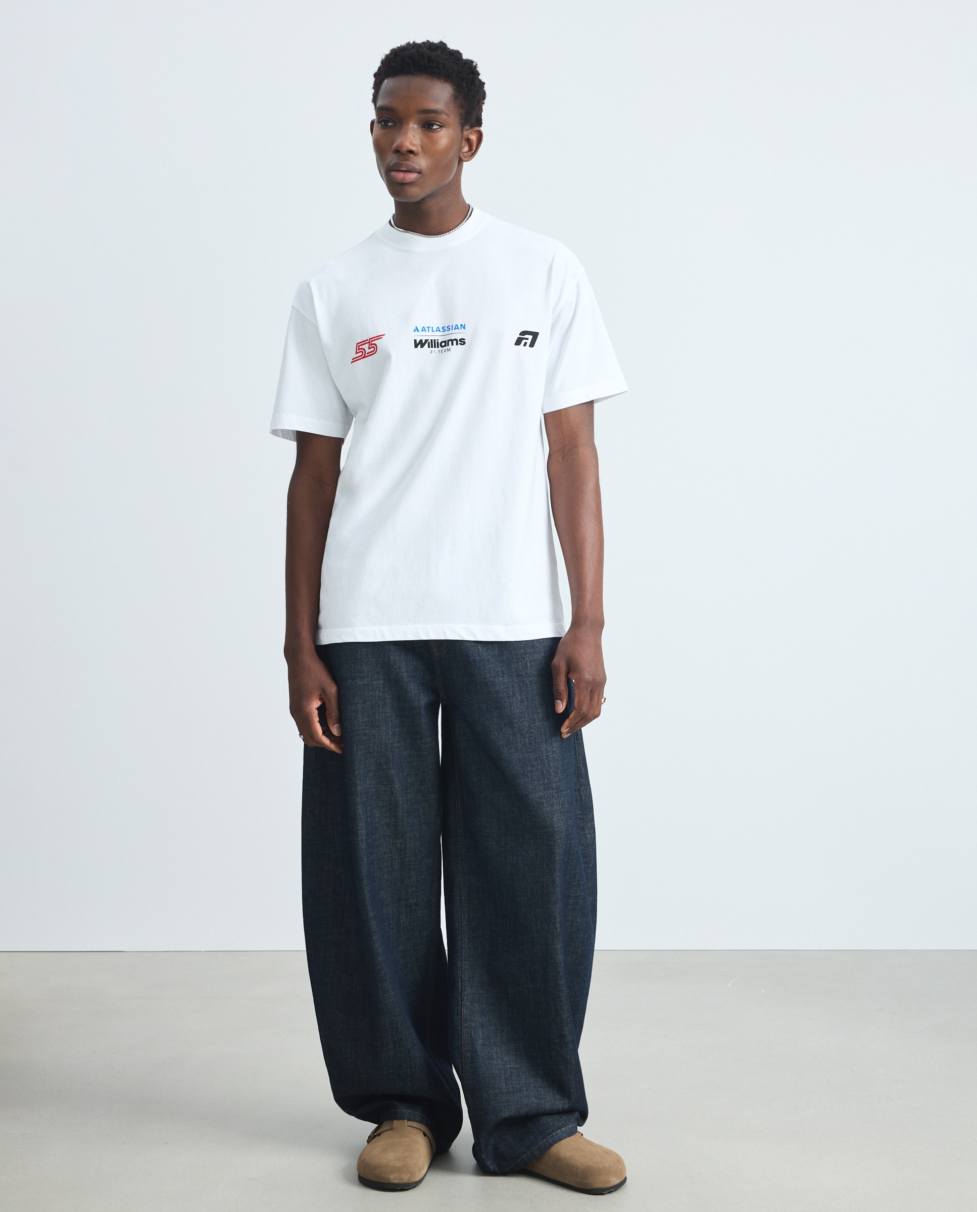 T-shirt de Manga Curta com Estampado F1 Williams Branco-2