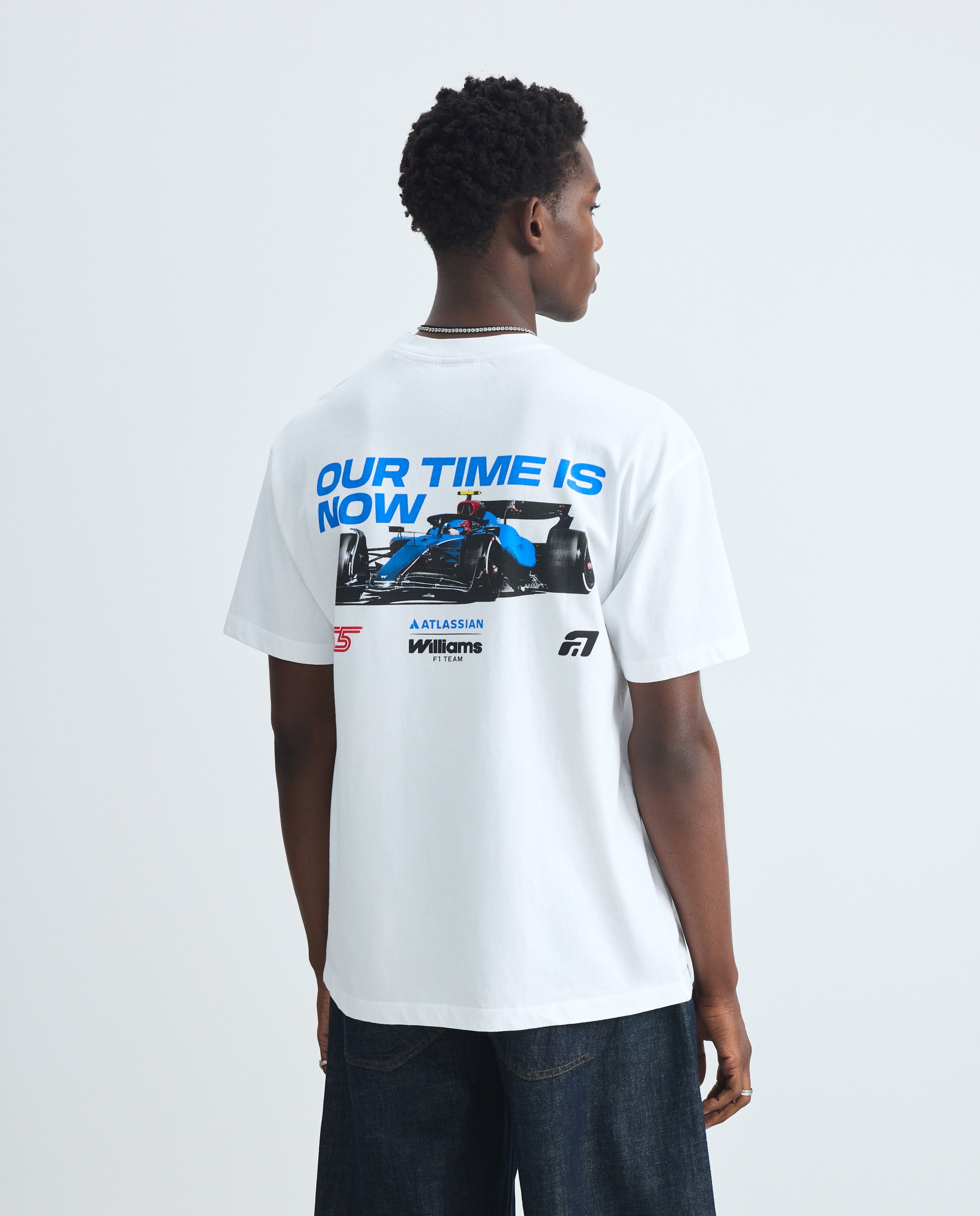 T-shirt de Manga Curta com Estampado F1 Williams Branco-3