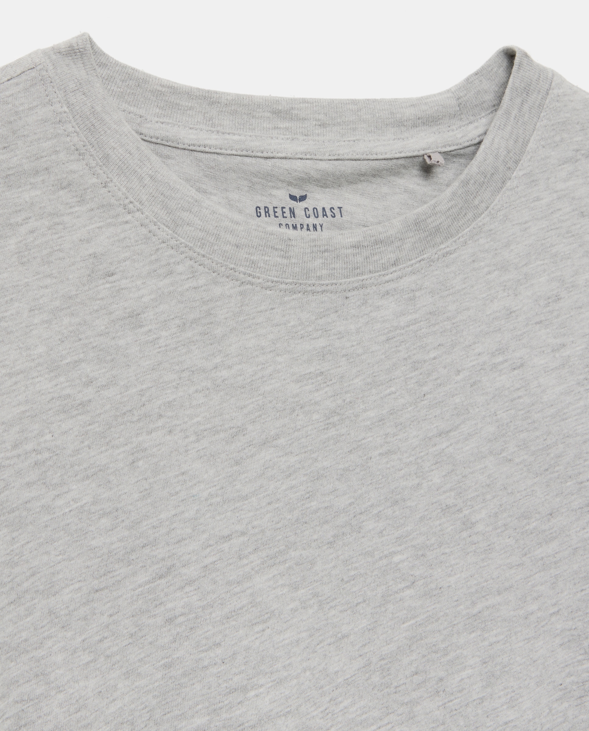 Camiseta de hombre en algodón blanca de manga corta - Green Coast - Gris claro Gris claro-5