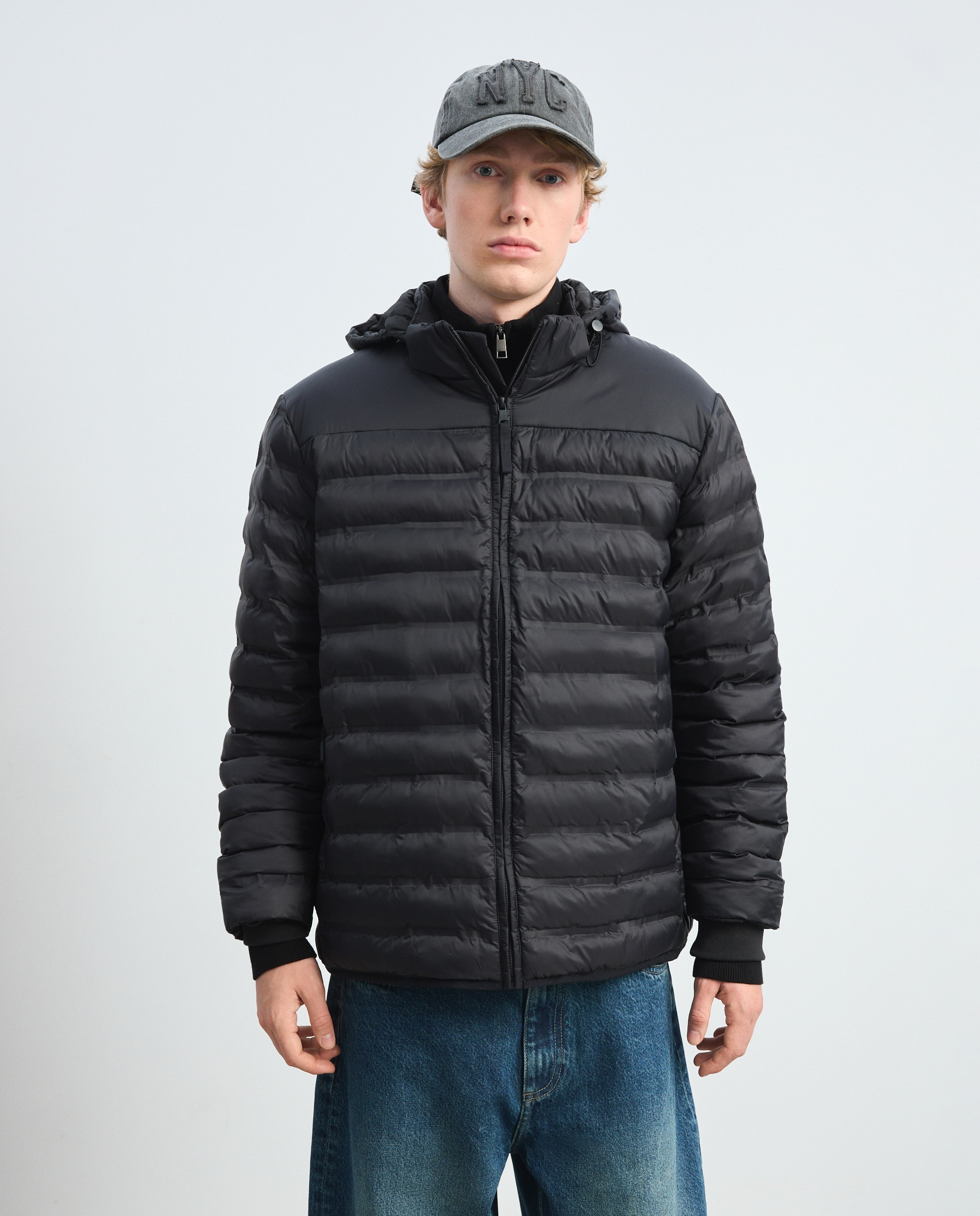 Imagen 2 de Cazadora plumas light de hombre - Green Coast - Negro Negro