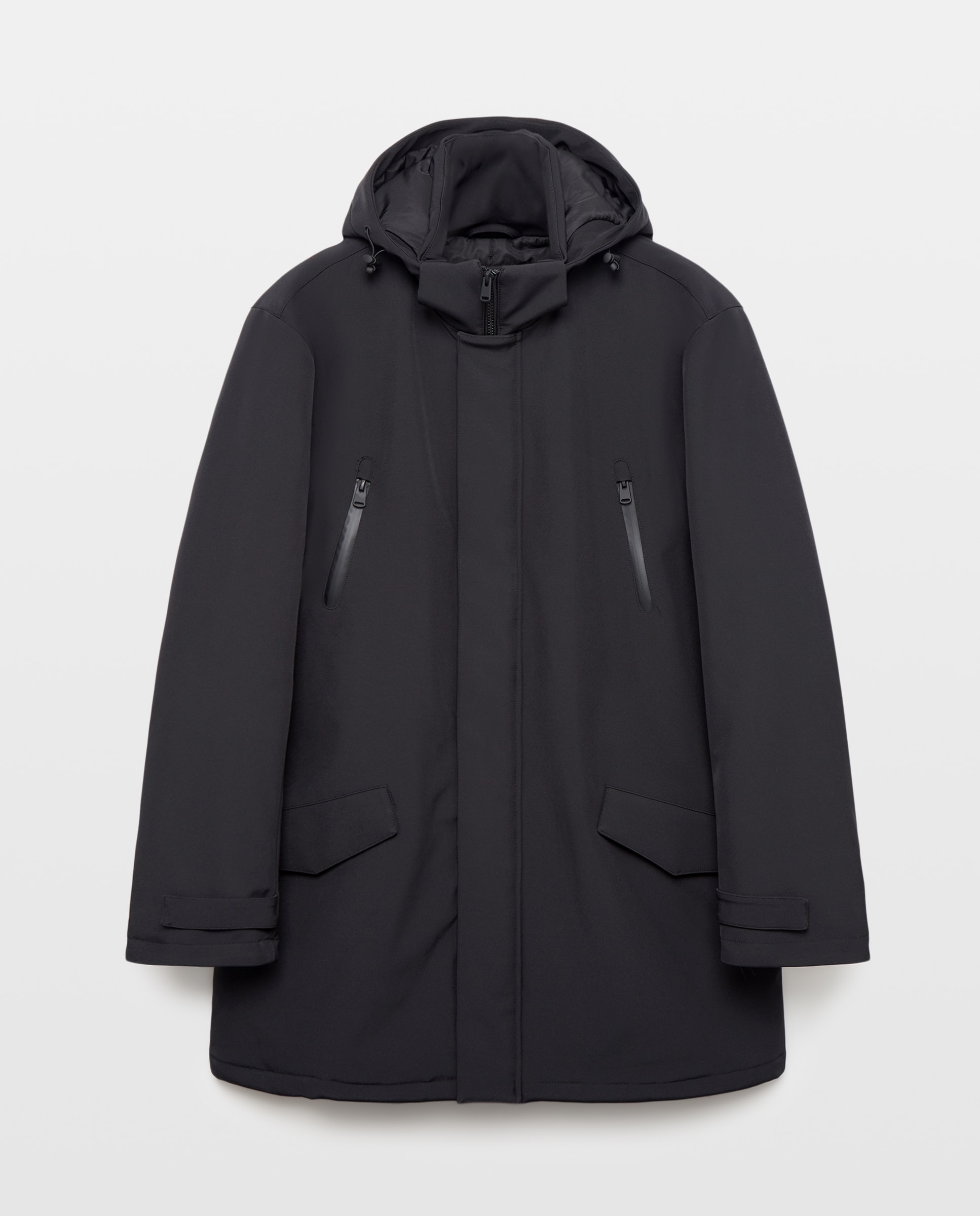 Parka de neopreno larga con chapucha - Green Coast - Negro Negro-5