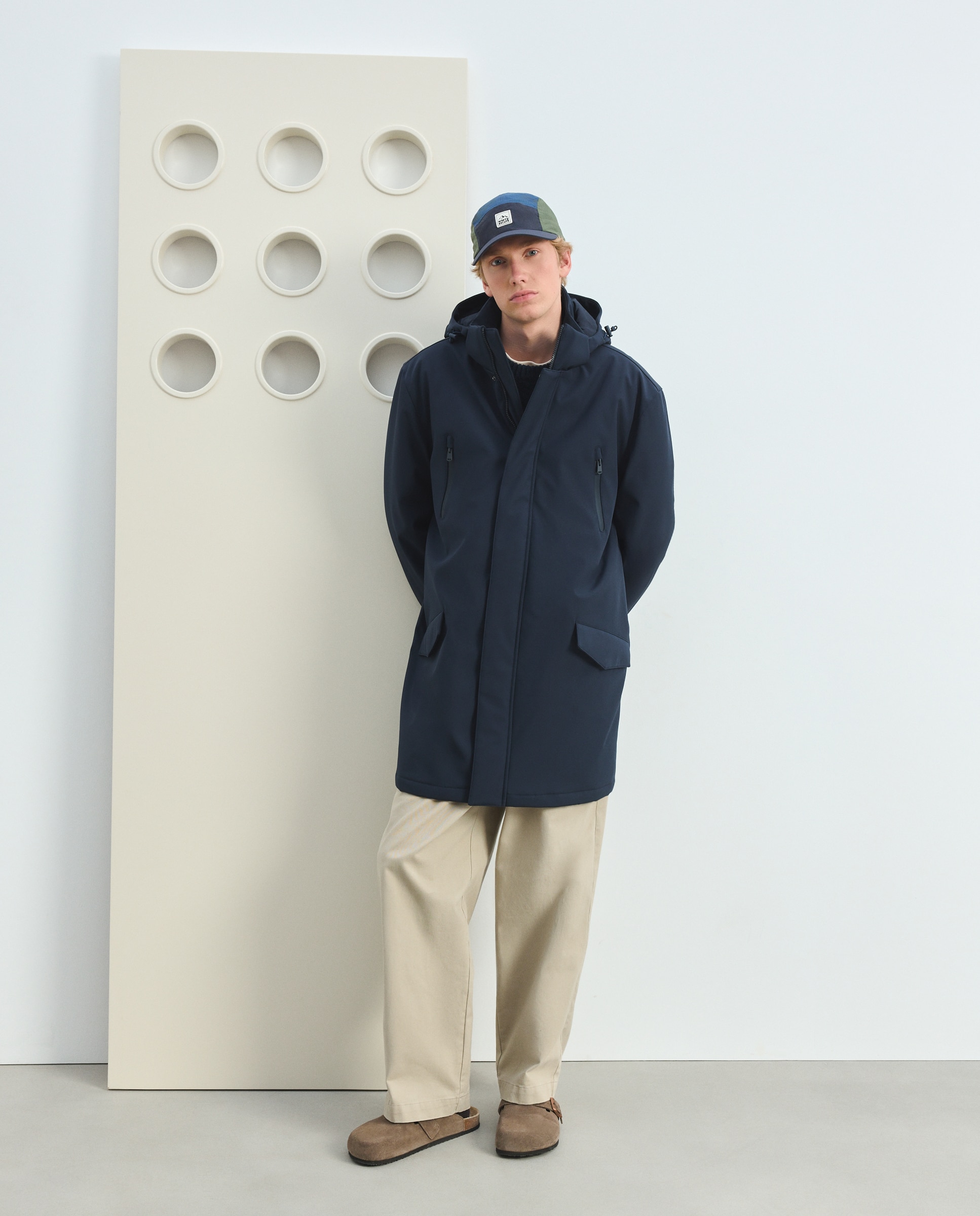 Parka de neopreno larga con chapucha - Green Coast - Azul marino Azul marino-2