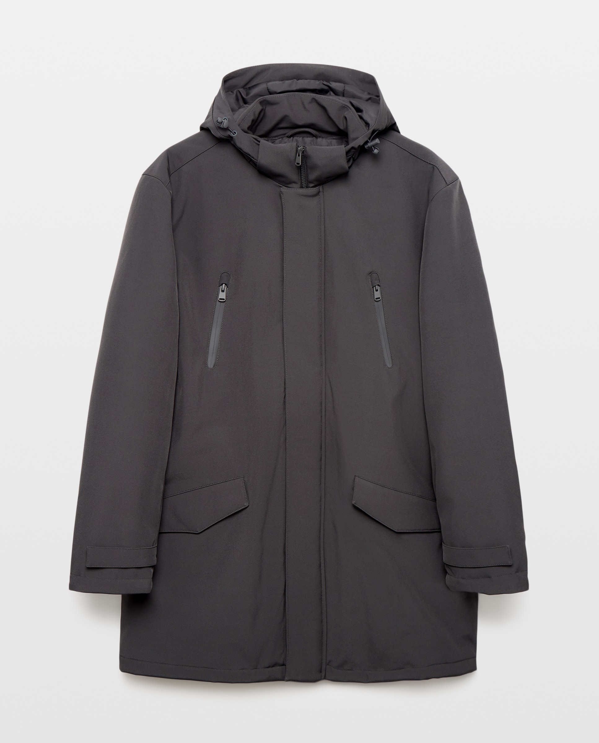 Imagem 0 de Parka de Neopreno Comprida com Capuz