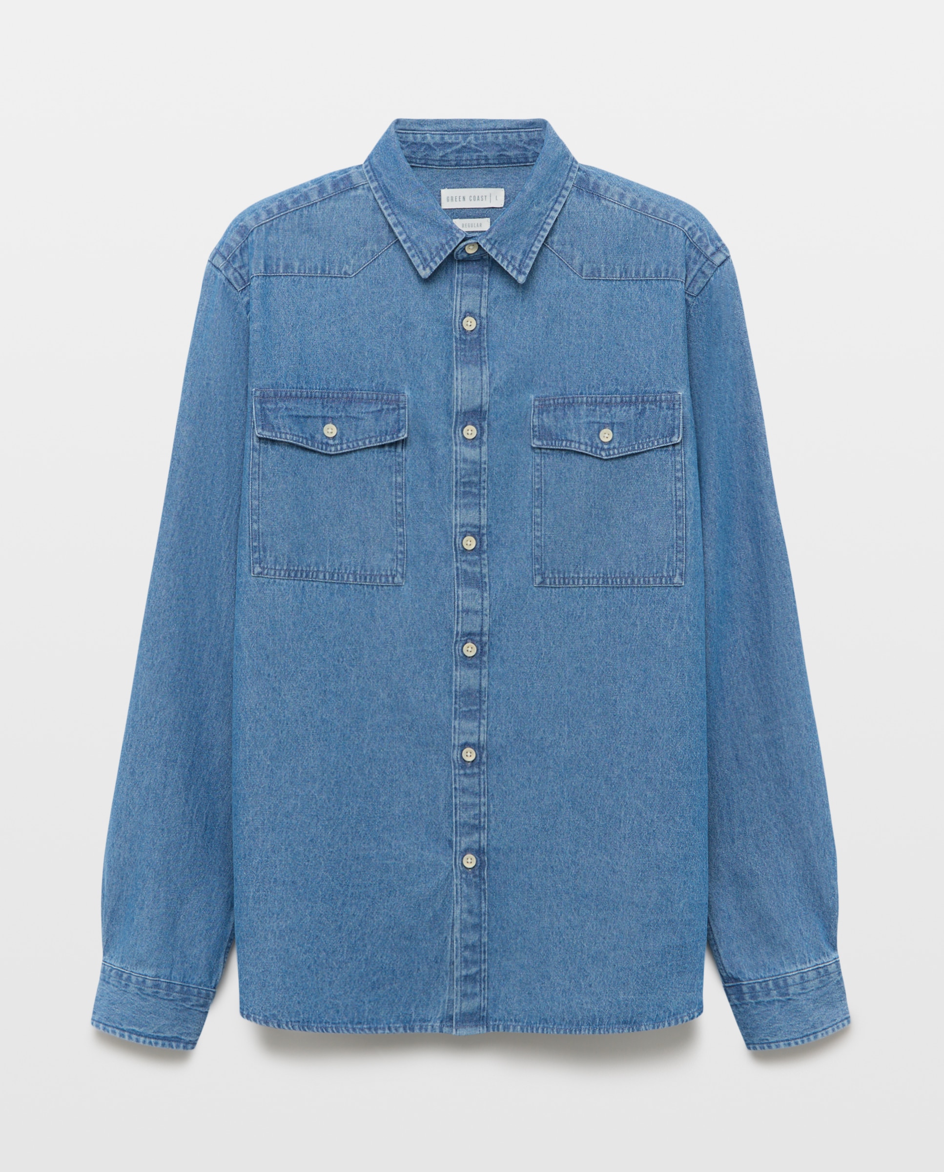 Imagen 4 de Camisa denim hombre - Green Coast - Azul pálido Azul pálido