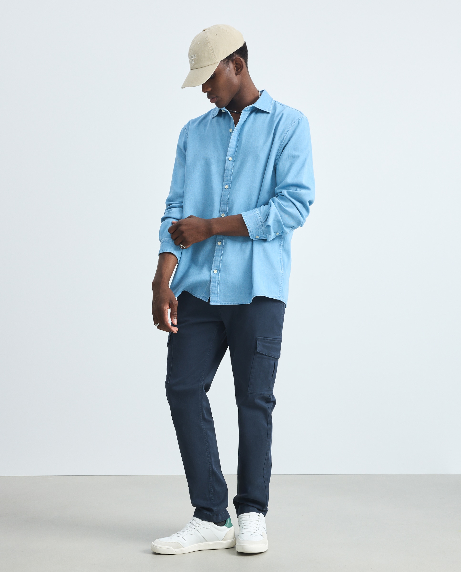 Camisa denim hombre - Green Coast - Cerúleo Cerúleo-2