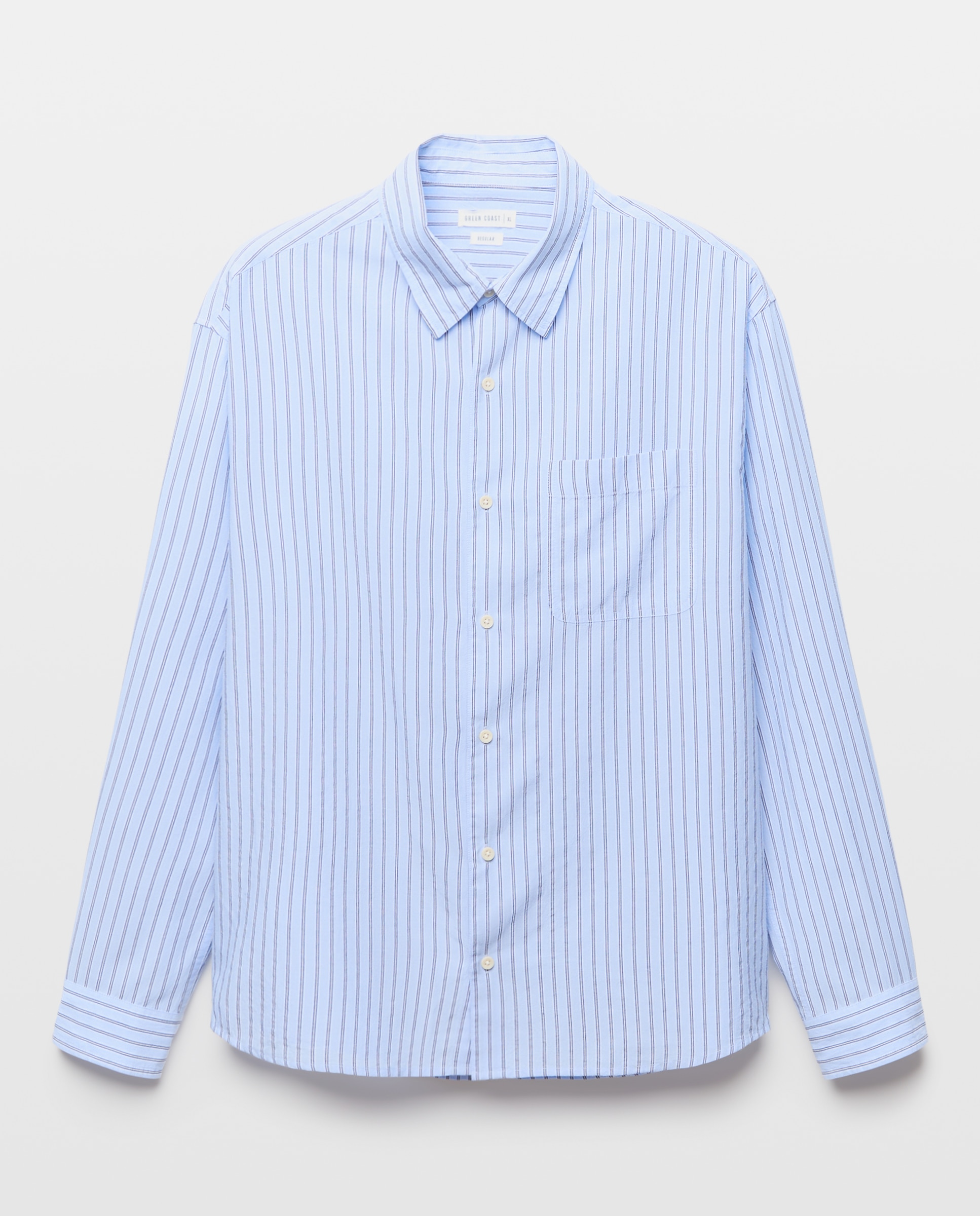 Imagem 0 de Camisa de Manga Comprida às Riscas
