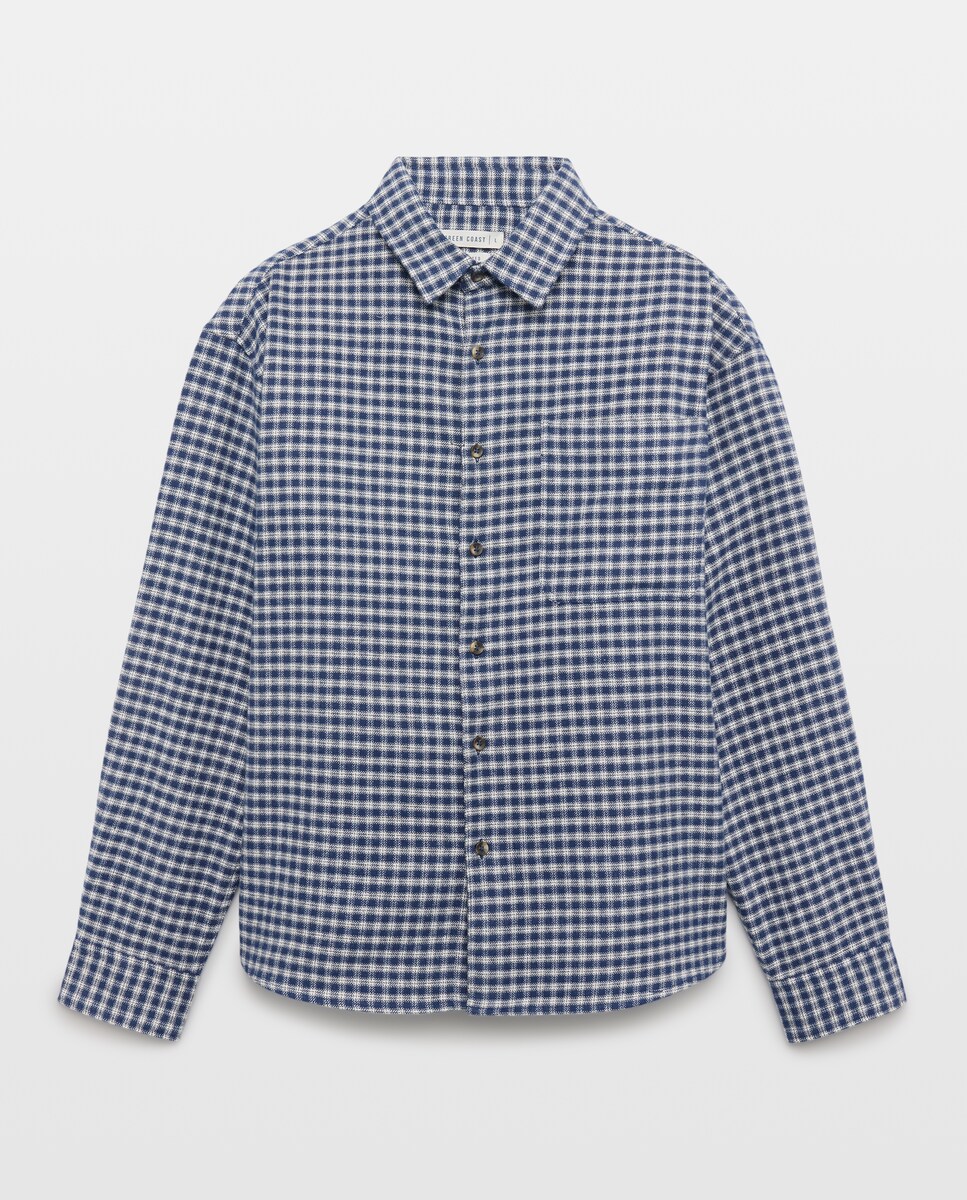 Imagen 1 de Camisa de manga larga de hombre de cuadros Azul