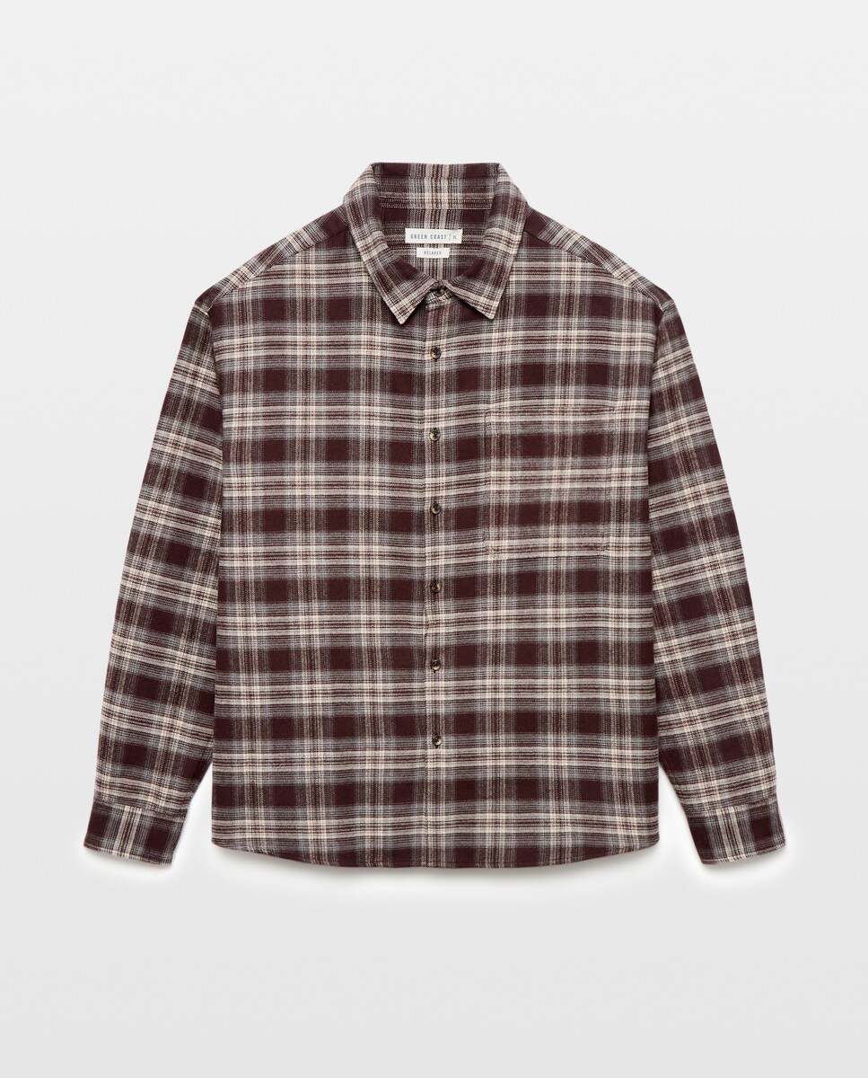 Imagen 1 de Camisa de hombre de manga larga Marrón