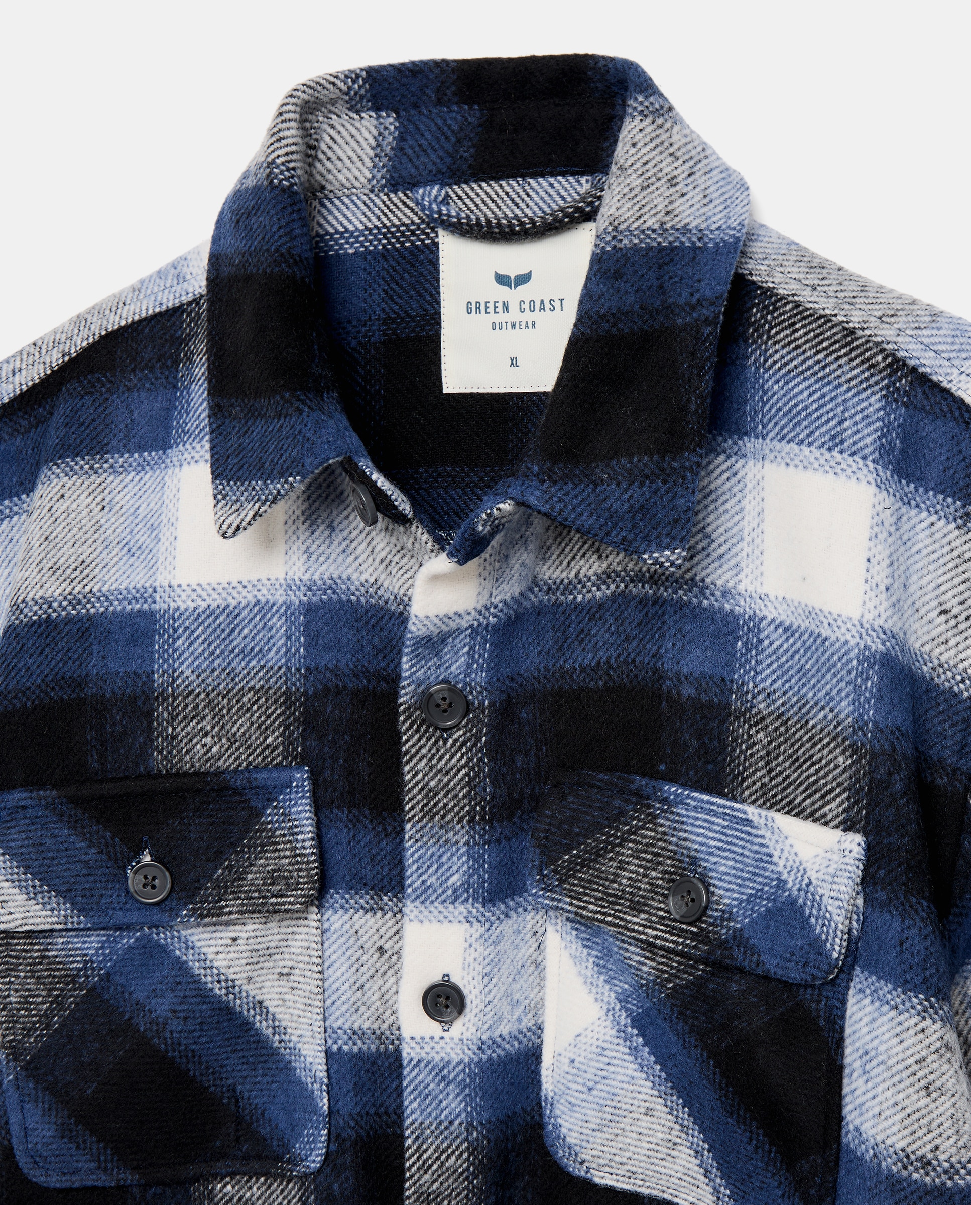 Sobrecamisa em Tecido aos Quadrados Azul-2